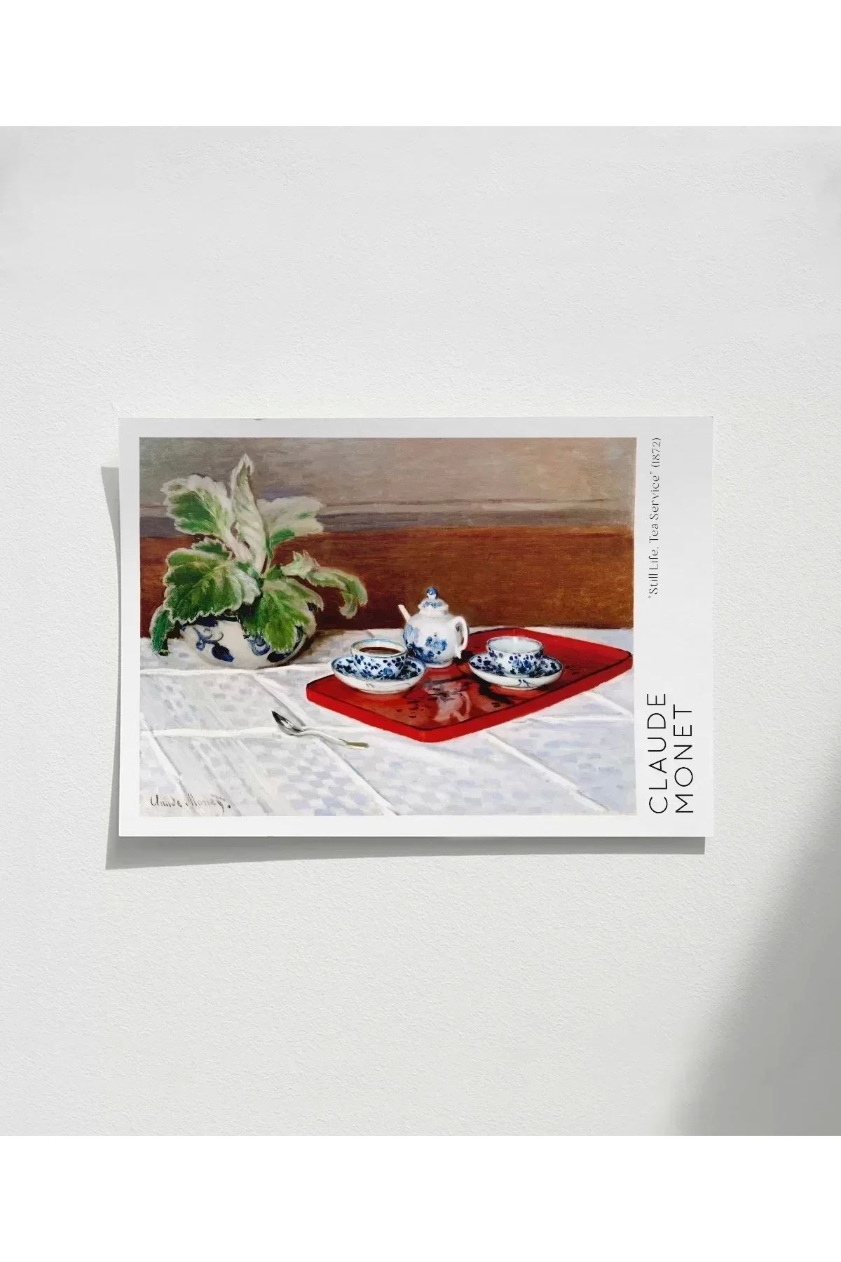 VOGLOO Çerçevesiz Poster Claude Monet Çay Servisi (1)