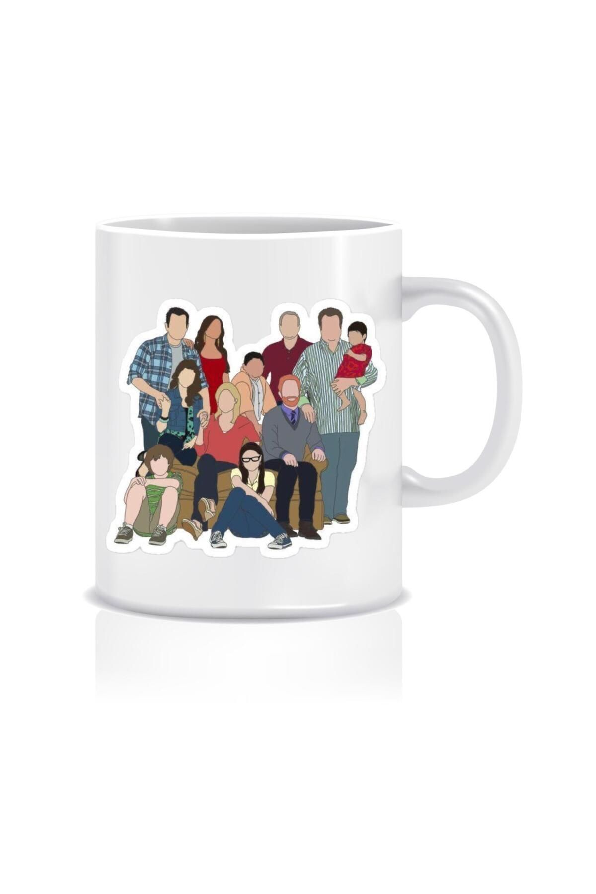Puficca Tasarım Modern Family Baskılı Kupa Bardak