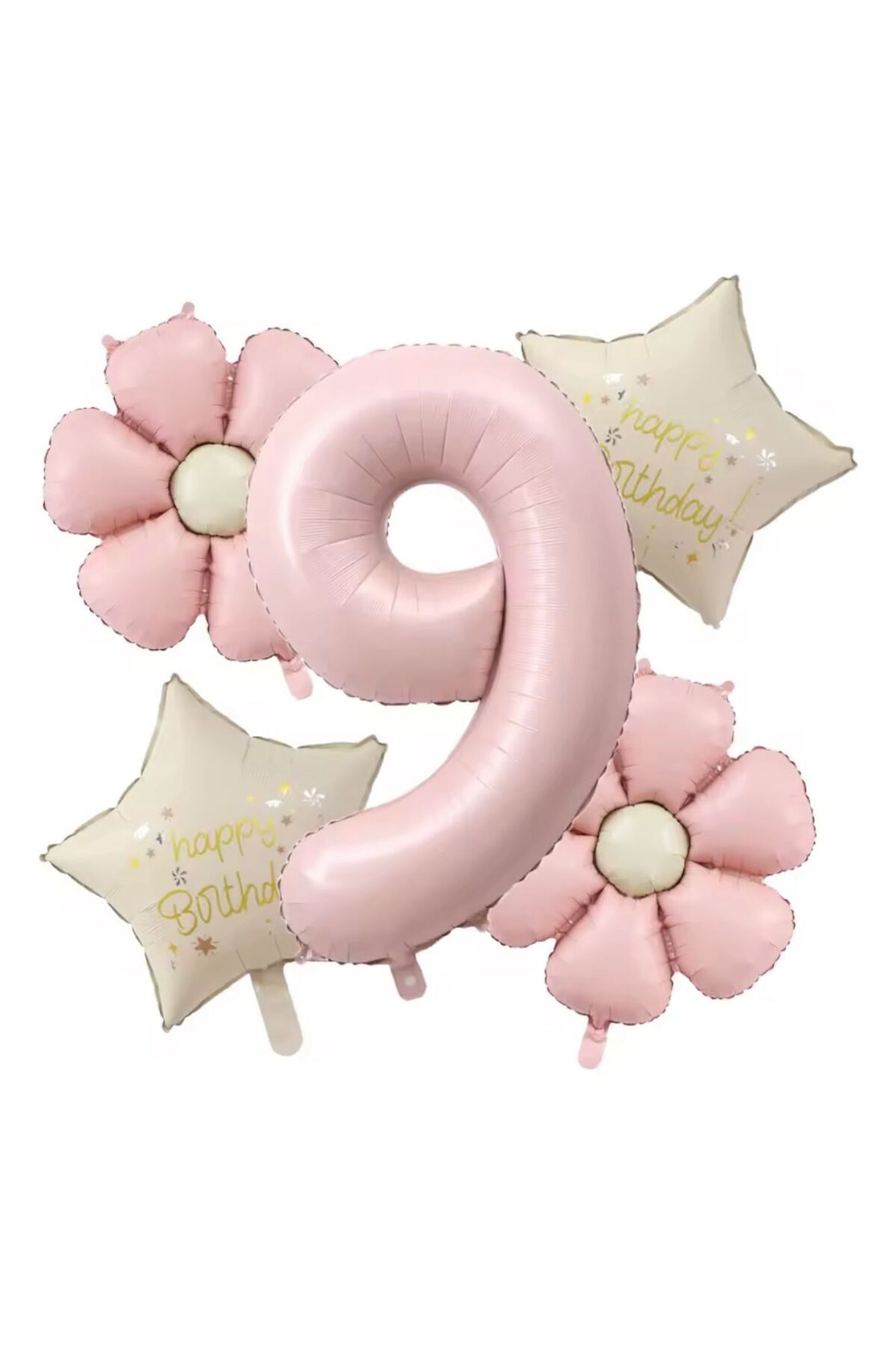KBK MARKET Happy Birthday Pembe Folyo Balon Set