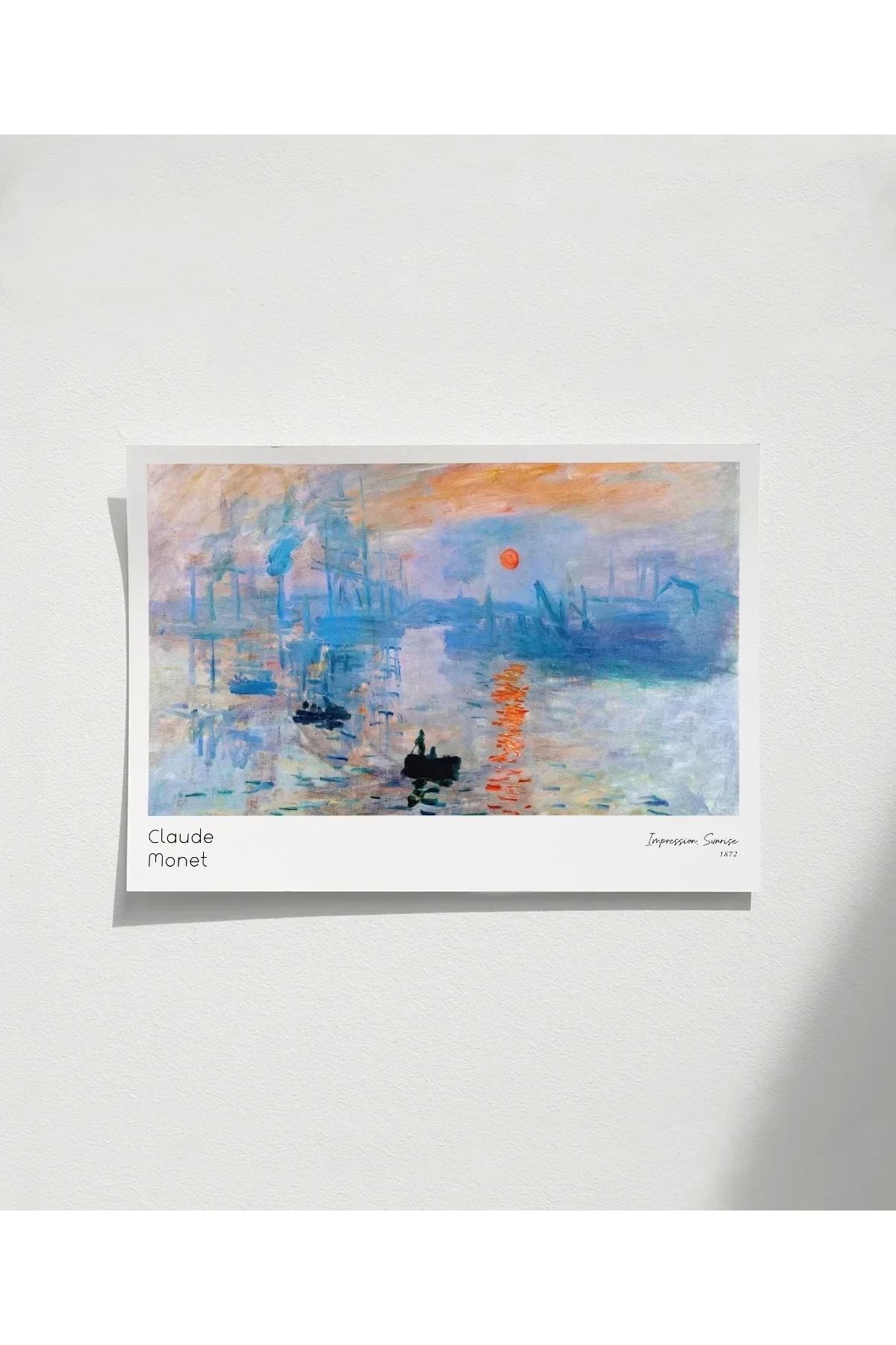 VOGLOO Çerçevesiz Poster Claude Monet Gün Doğumu