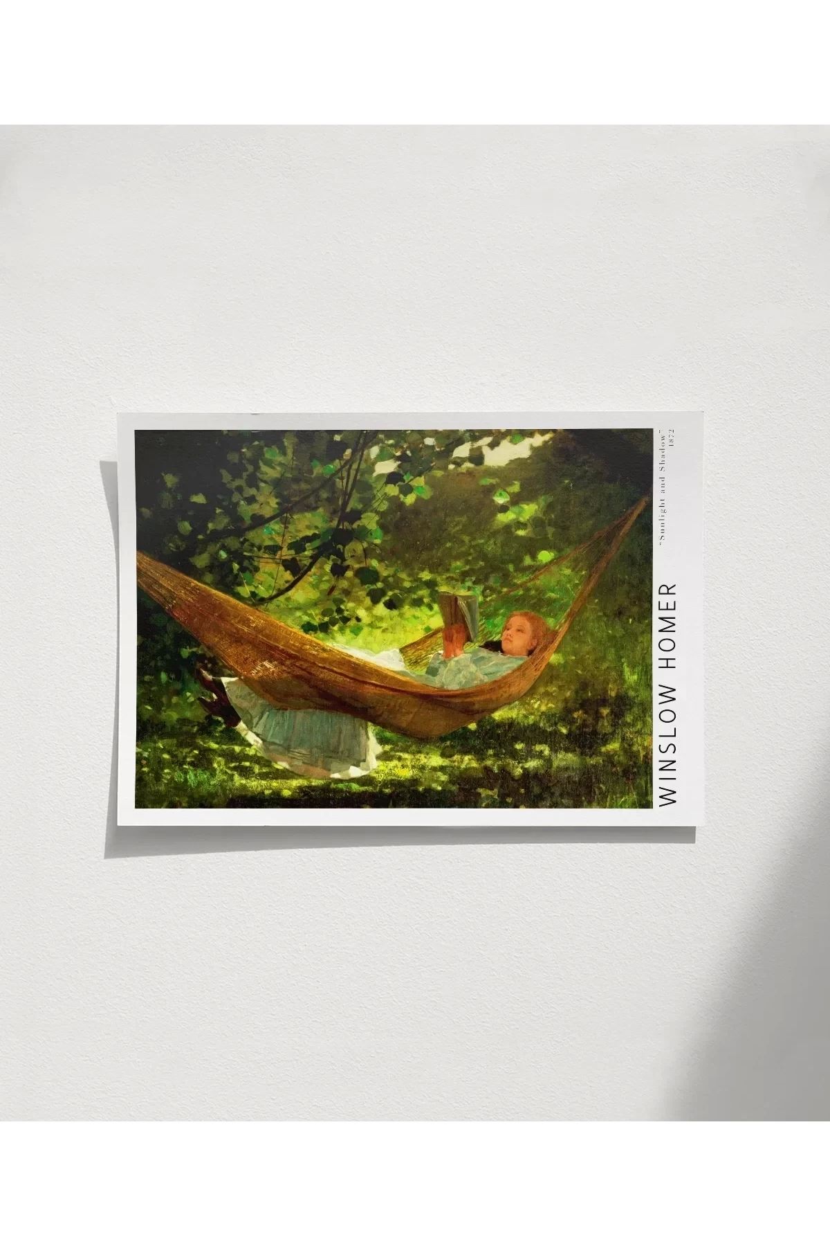VOGLOO Çerçevesiz Poster Winslow Homer Güneş Işığı ve Gölge