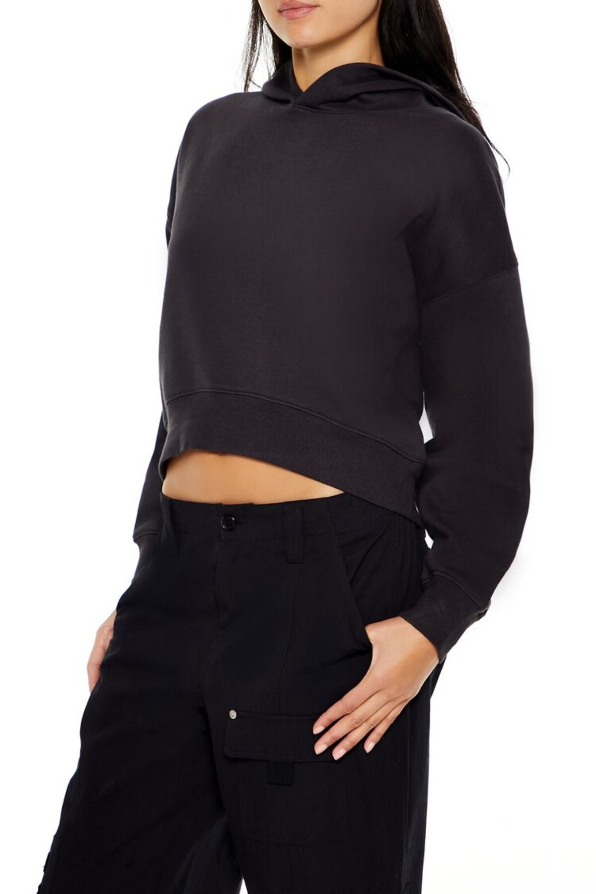 Forever 21 Yıldız Baskılı Crop Sweatshirt