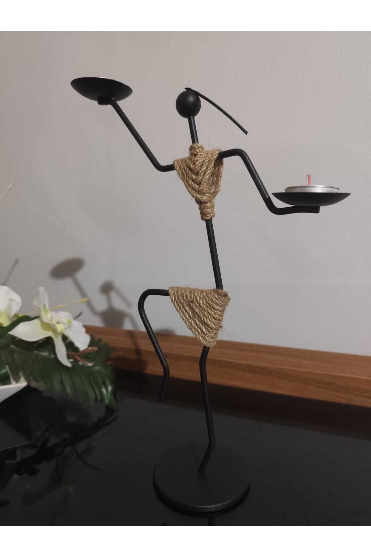 HOME ZDK AWM DEKORATİF SİYAH MUMLUK