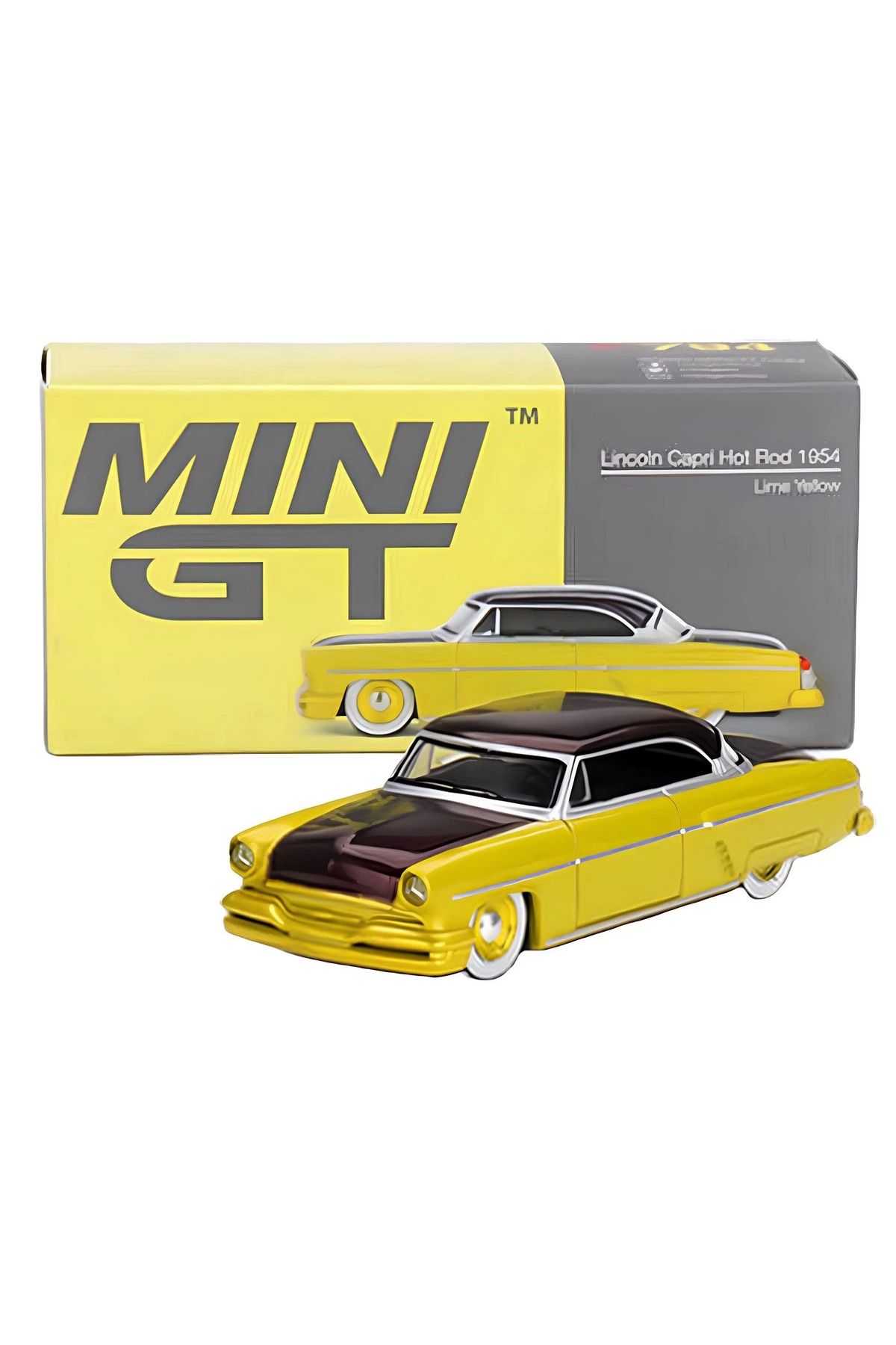 BYR Fırsat Byr 1/64 Lincoln Capri Hot Rod 1954 Lime Yellow Yeni