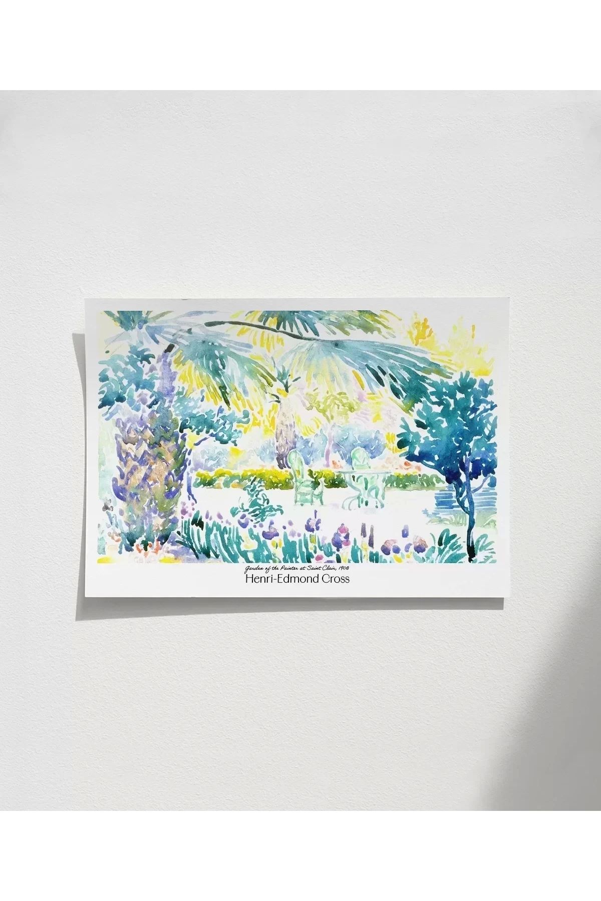 VOGLOO Çerçevesiz Poster Henri-Edmond Cross Saint Clair'deki Ressamın Bahçesi