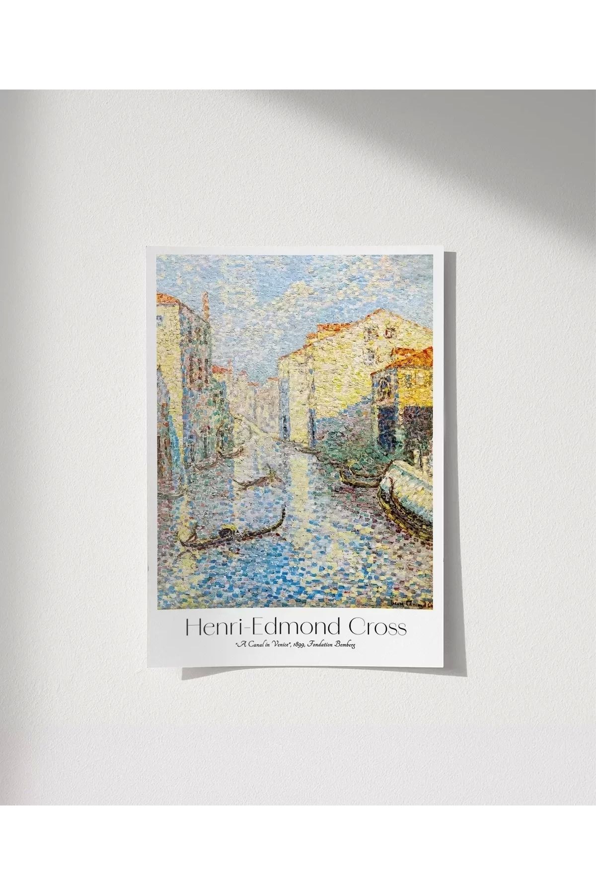 VOGLOO Çerçevesiz Poster Henri-Edmond Cross Venedikte Bir Kanal