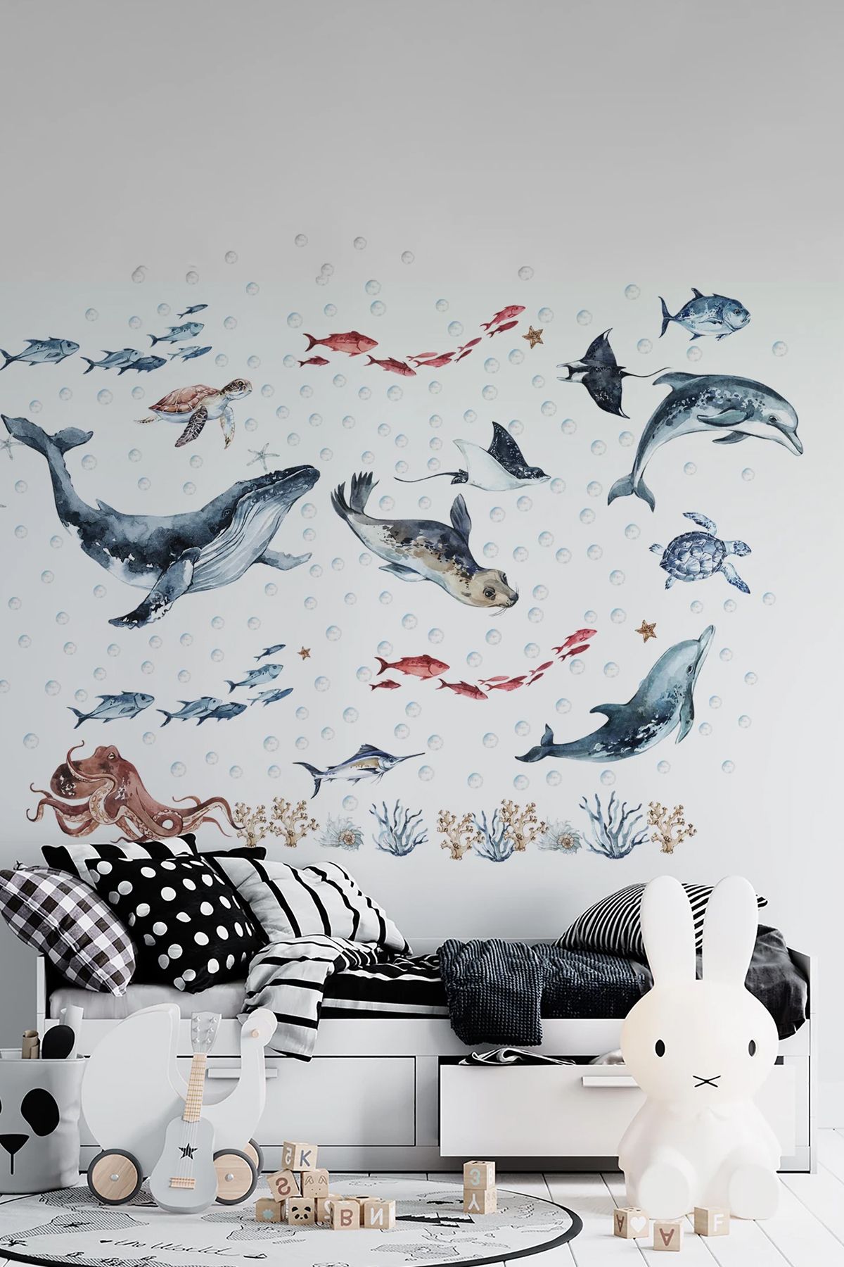 KT Decor Su Altı Dünyası Okyanus Rüyası Duvar Sticker Seti