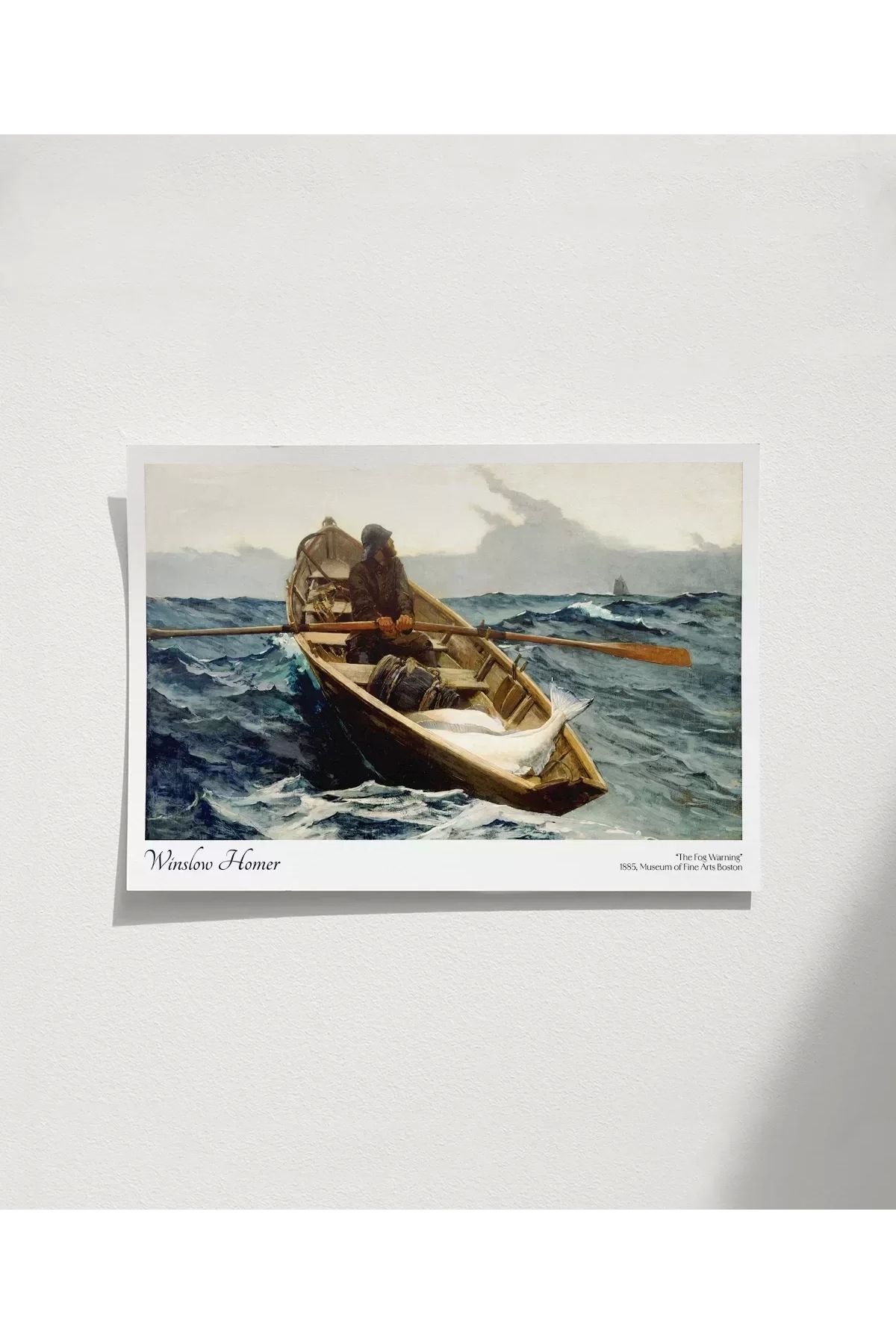 VOGLOO Çerçevesiz Poster Winslow Homer Sis Uyarısı