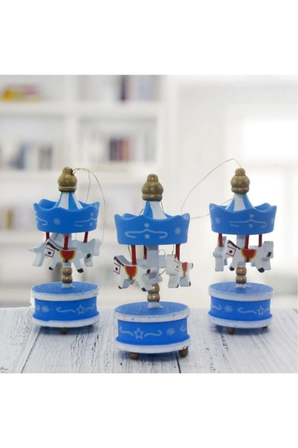 mihi hediyelik Mini Atlı Karınca Mavi 6lı Set