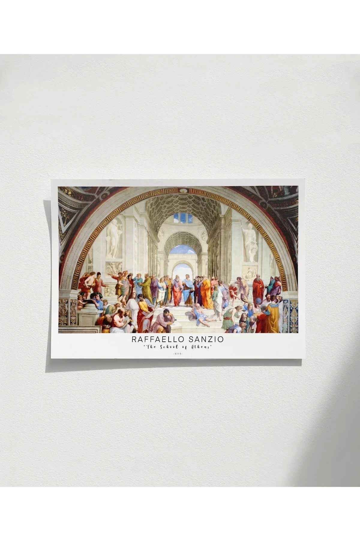 VOGLOO Çerçevesiz Poster Raffaello Sanzio Atina Okulu