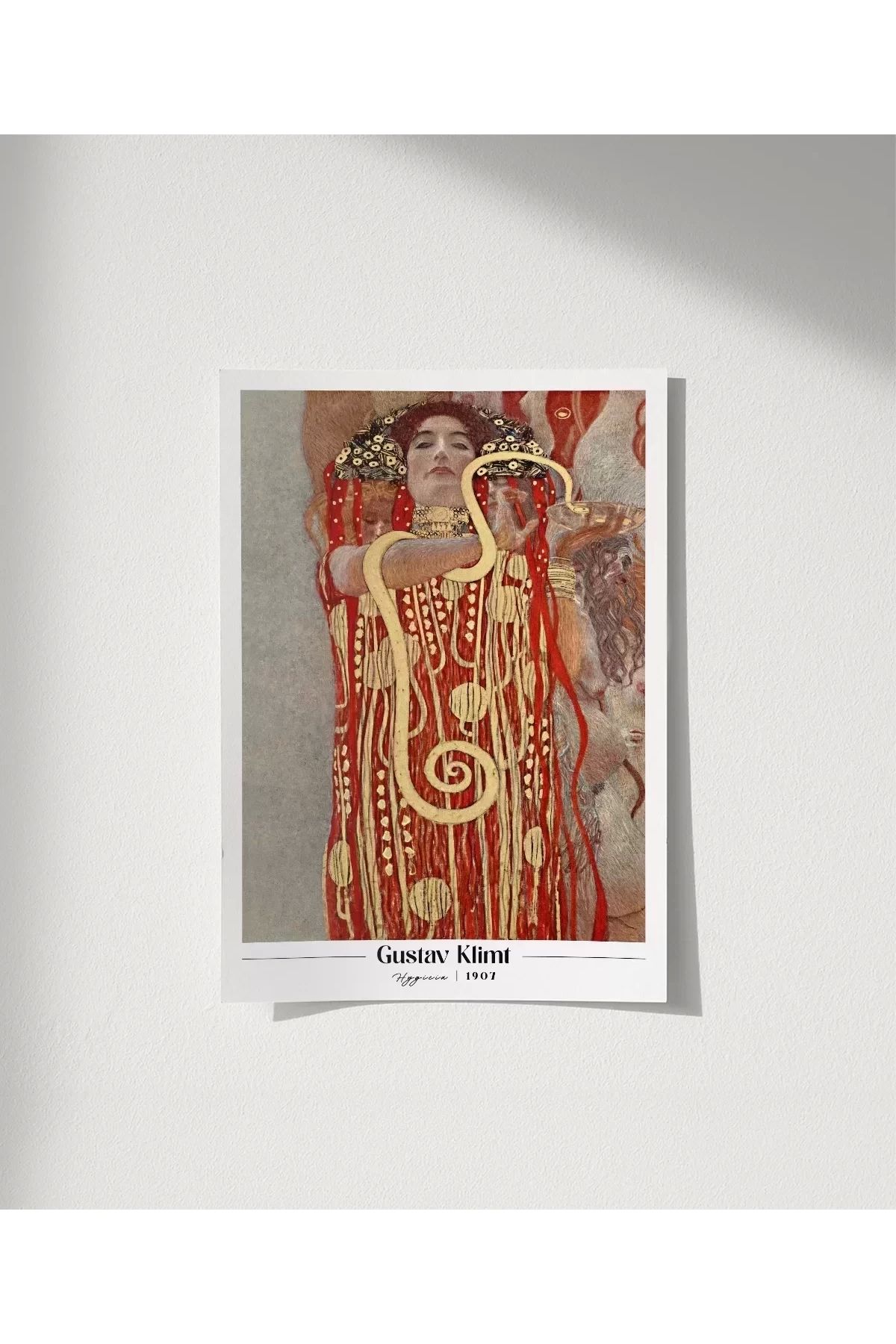 VOGLOO Çerçevesiz Poster Gustav Klimt Hygieia