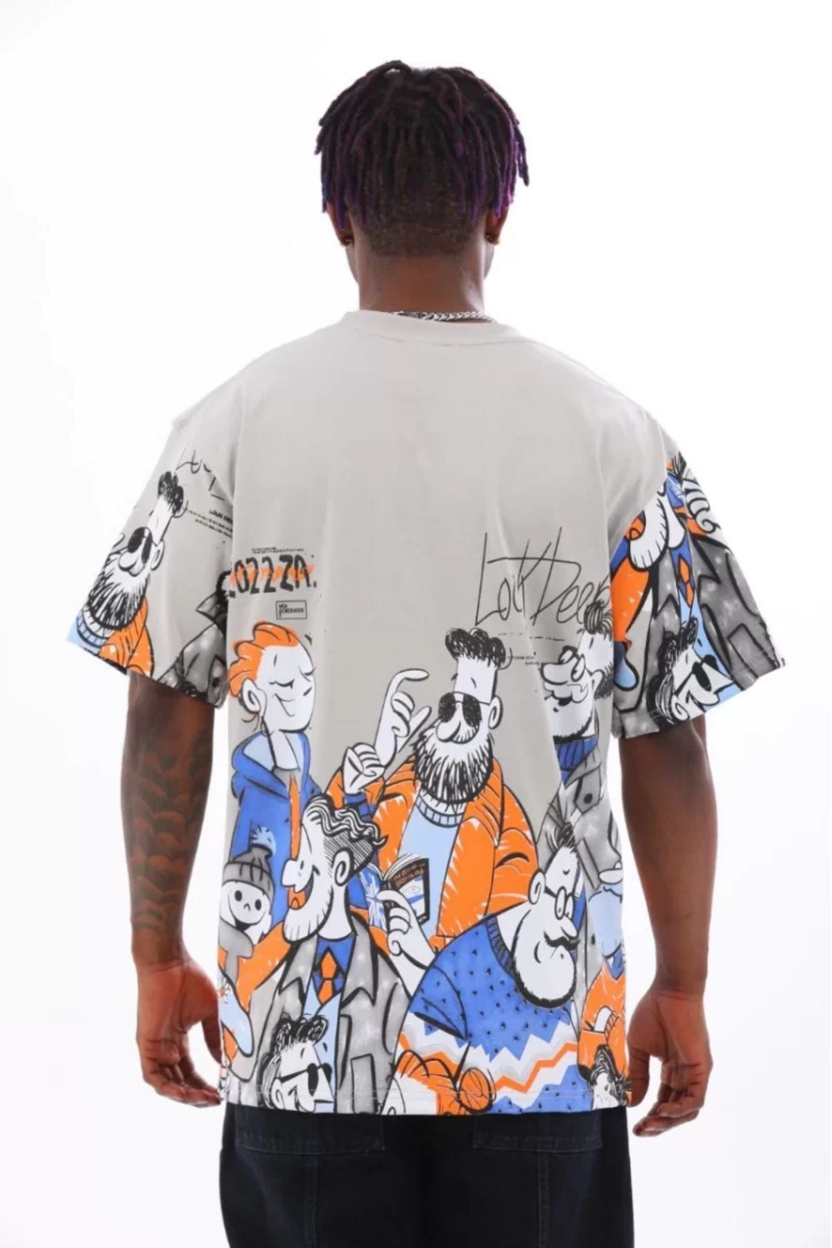 Flaubert /Unisex Oversize Baskılı Bisiklet Yaka T-Shirt