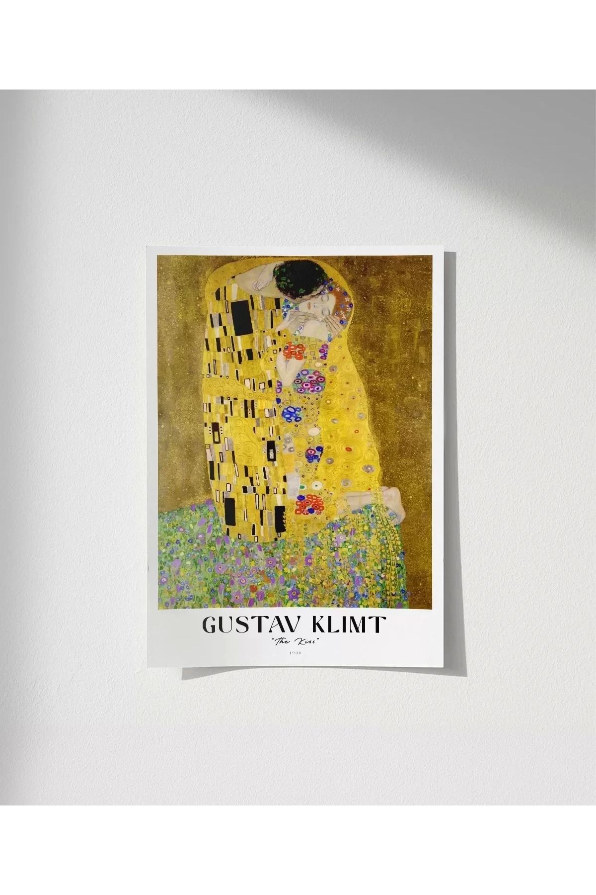 VOGLOO Çerçevesiz Poster Gustav Klimt Öpücük 3