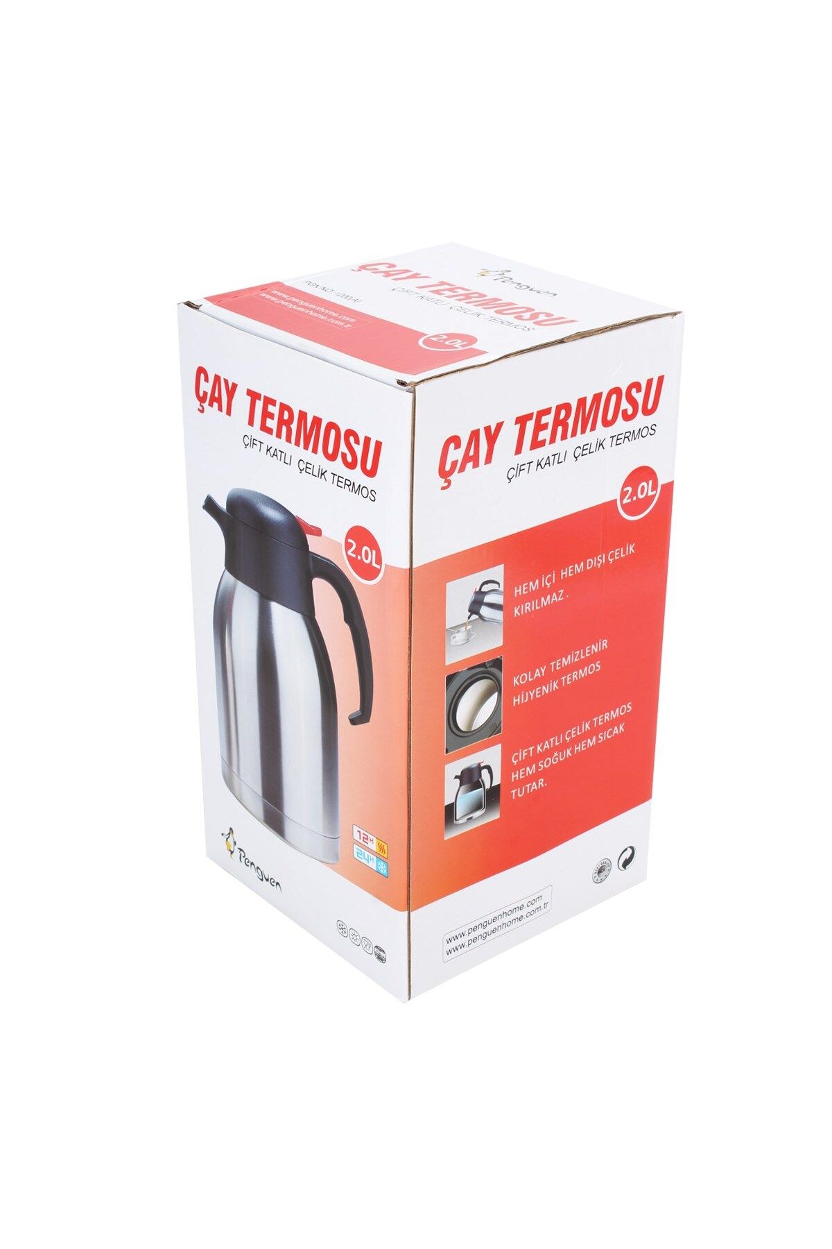 PENGUENN PENGUEN ,PASLANMAZ ÇELİK ÇİFT KATLI 2LT P1200a