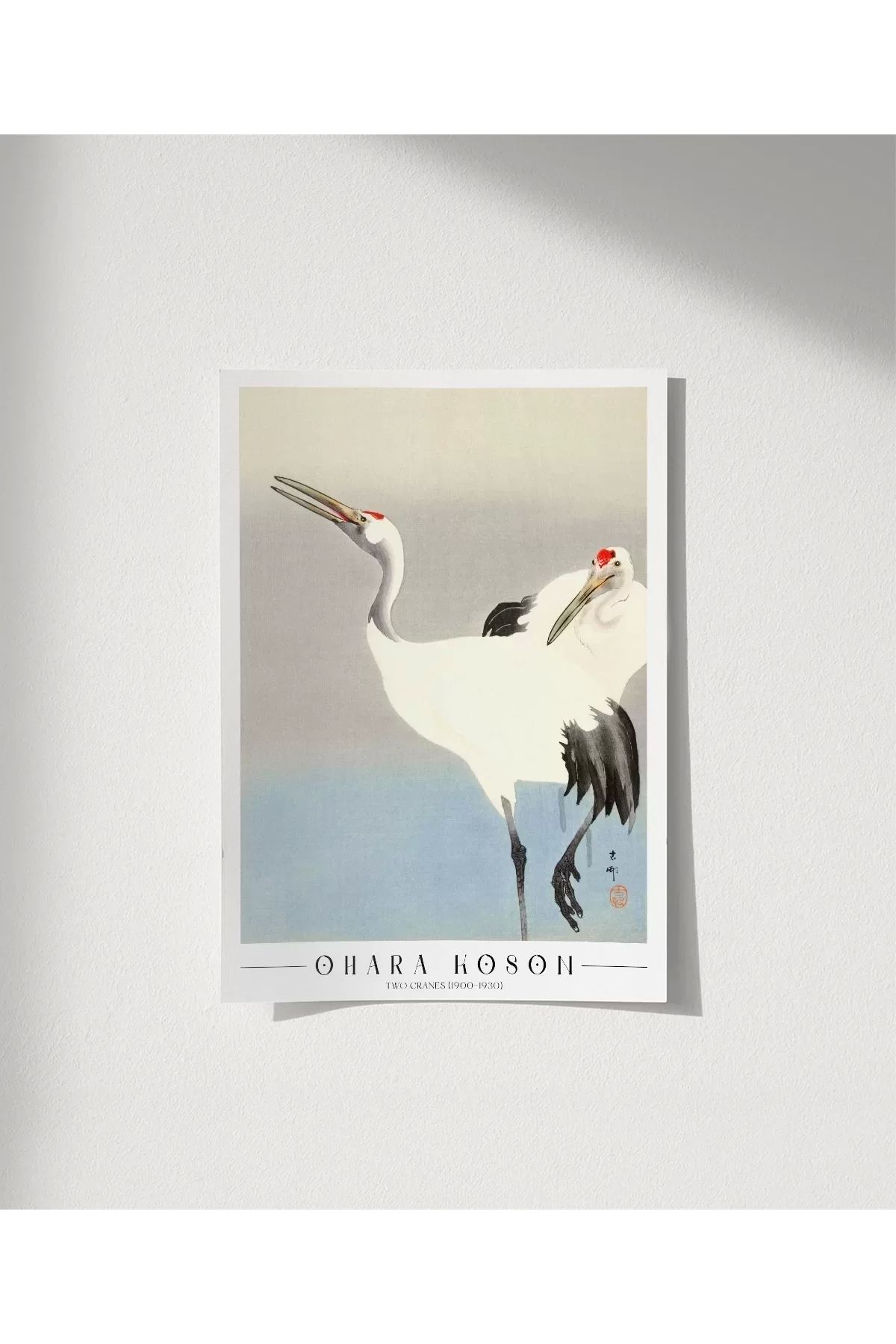 VOGLOO Çerçevesiz Poster Ohara Koson İki Turna