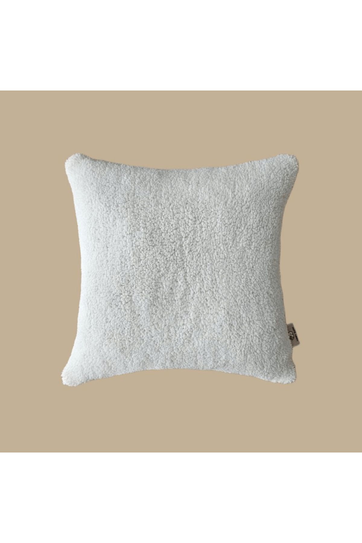 Comfy Sloth Ekru Teddy Kırlent Kılıfı - TEDORA