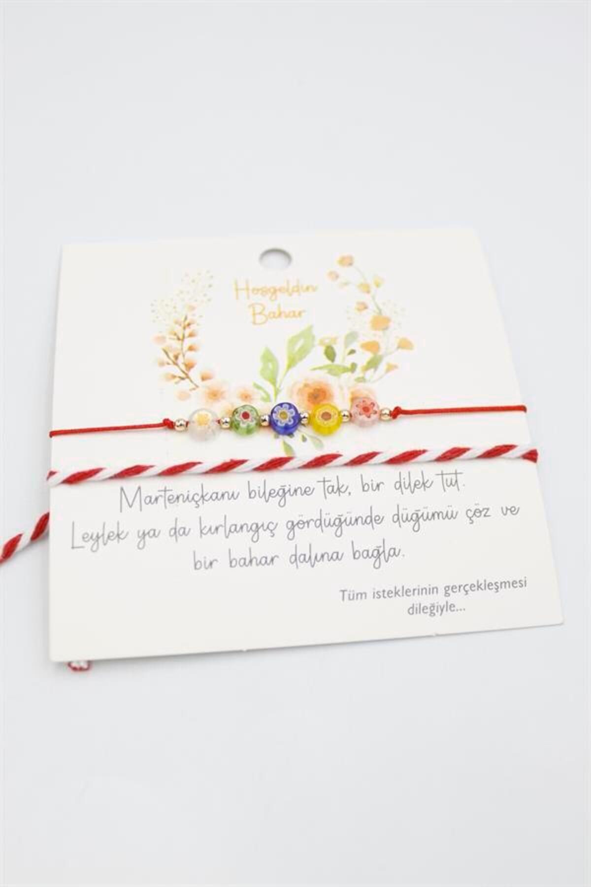 Royaleks Çiçek Marteniçka Bileklik - Kırmızı