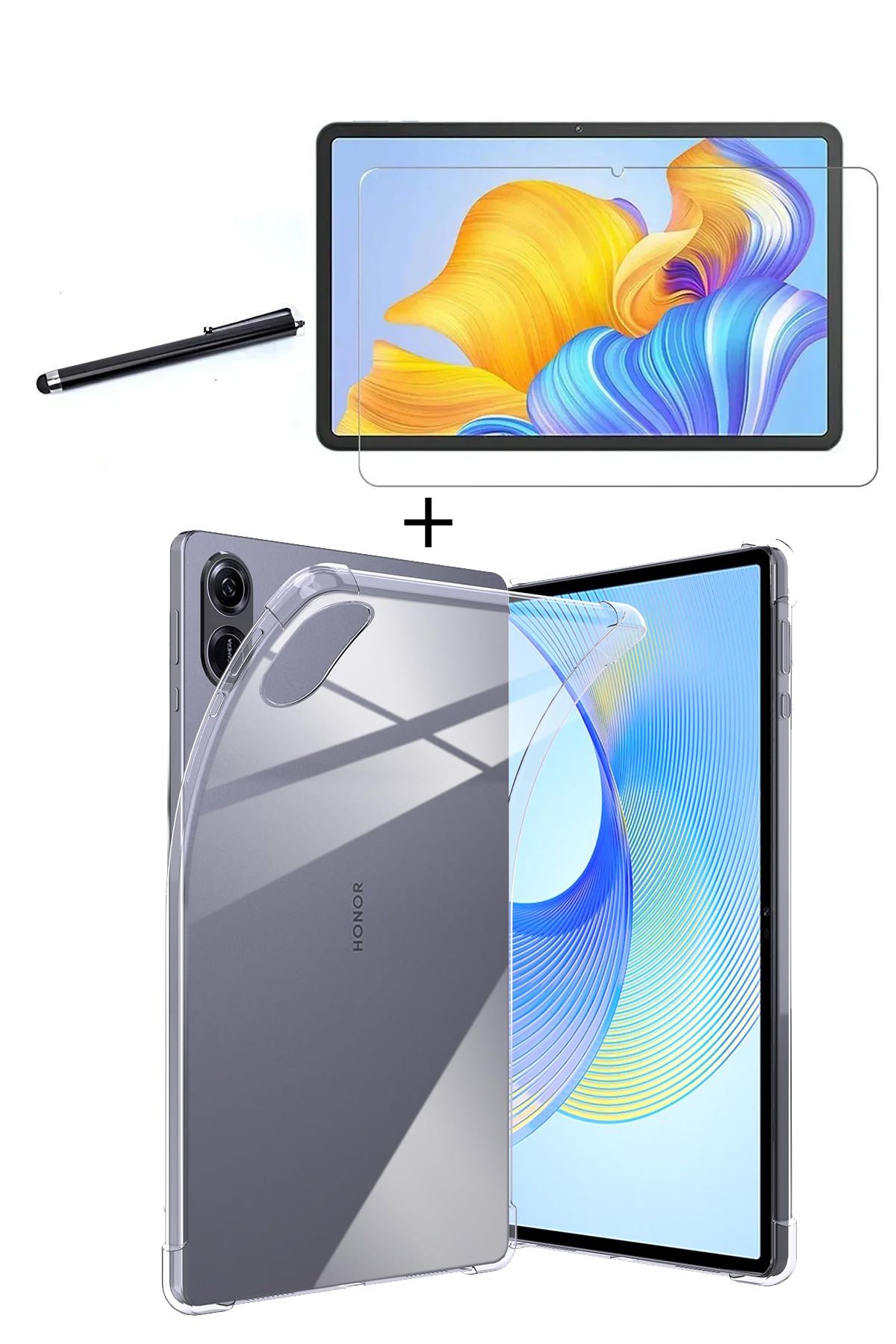 Nezih Case Huawei Honor Pad X8A 11 İnç Uyumlu Darbelere Dayanıklı Kılıf + Dokunmatik Kalem + Ekran Koruyucu
