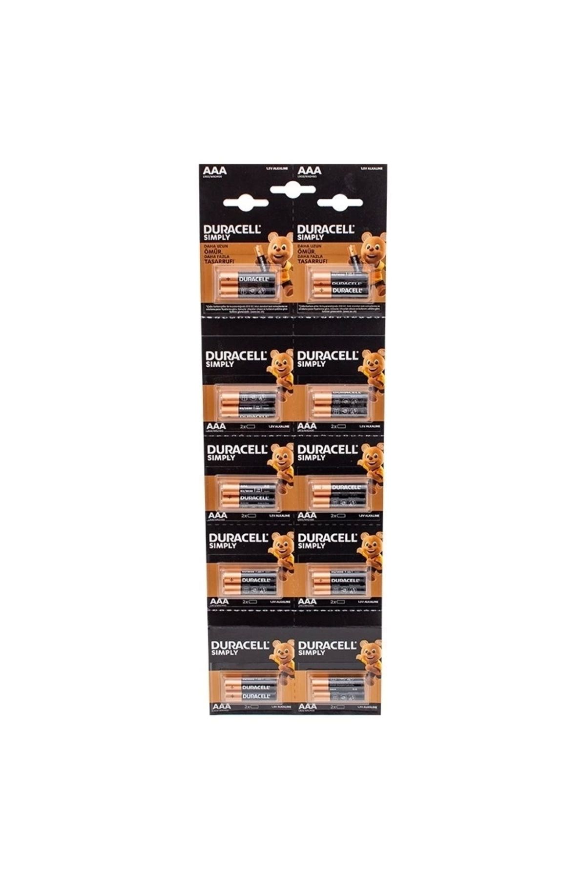 PRATİKOBA Duracell 1.5v İnce Aaa 20'li Alkalin Pil Lr03/mn20