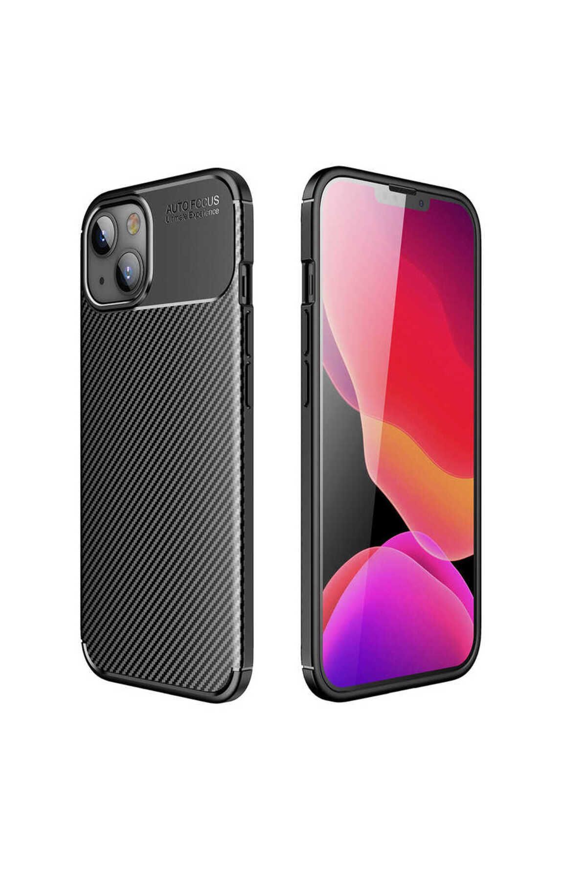 zore Pandatech iphone Uyumlu Karbon Görünümlü Silikon Kılıf