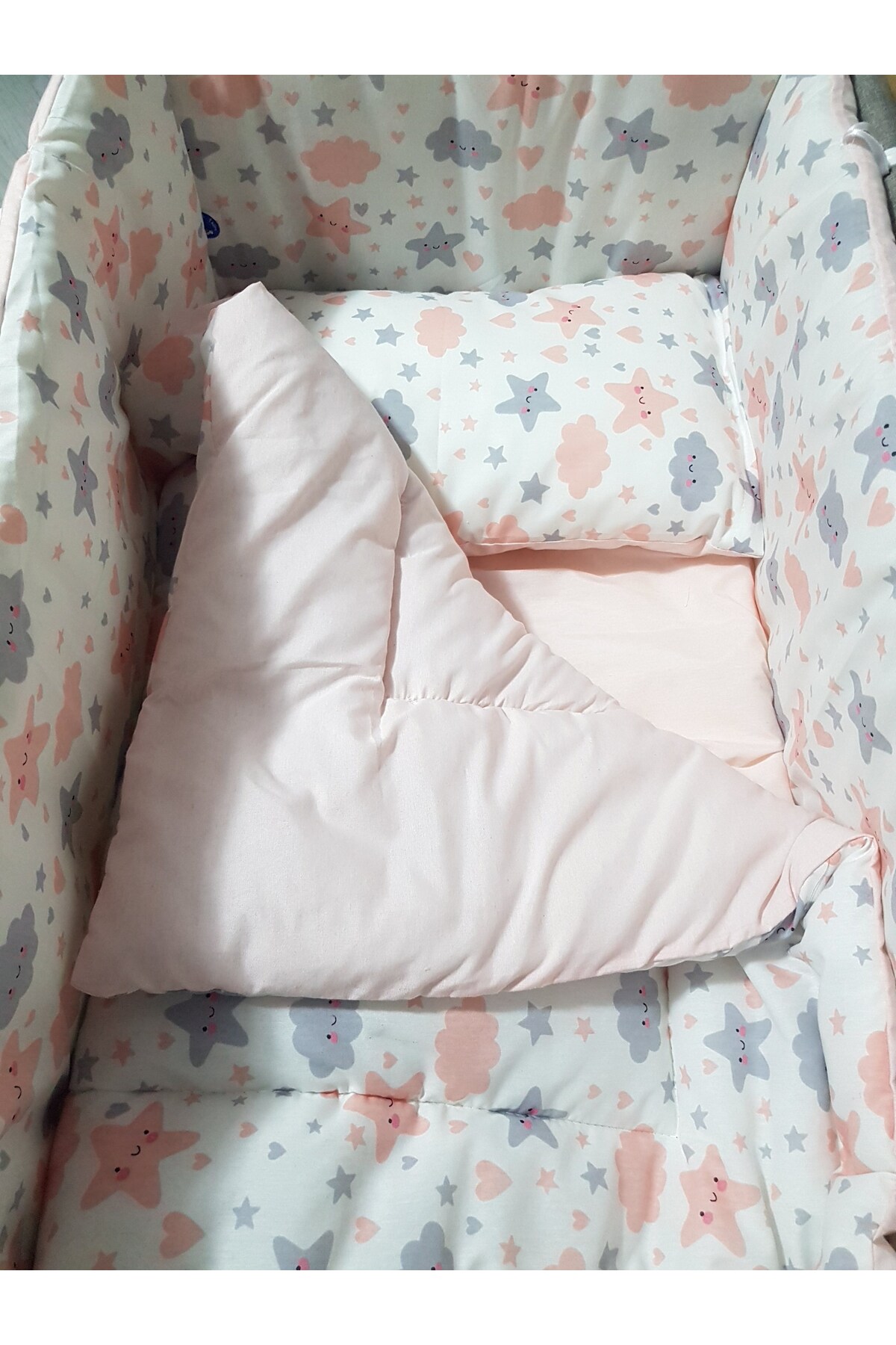 bebek_iklimi 45x85 Bebek Uyku Seti – Beşik Hariç - Portatif Sepet Beşik Uyku Seti fotoğrafı 3 (önizleme)