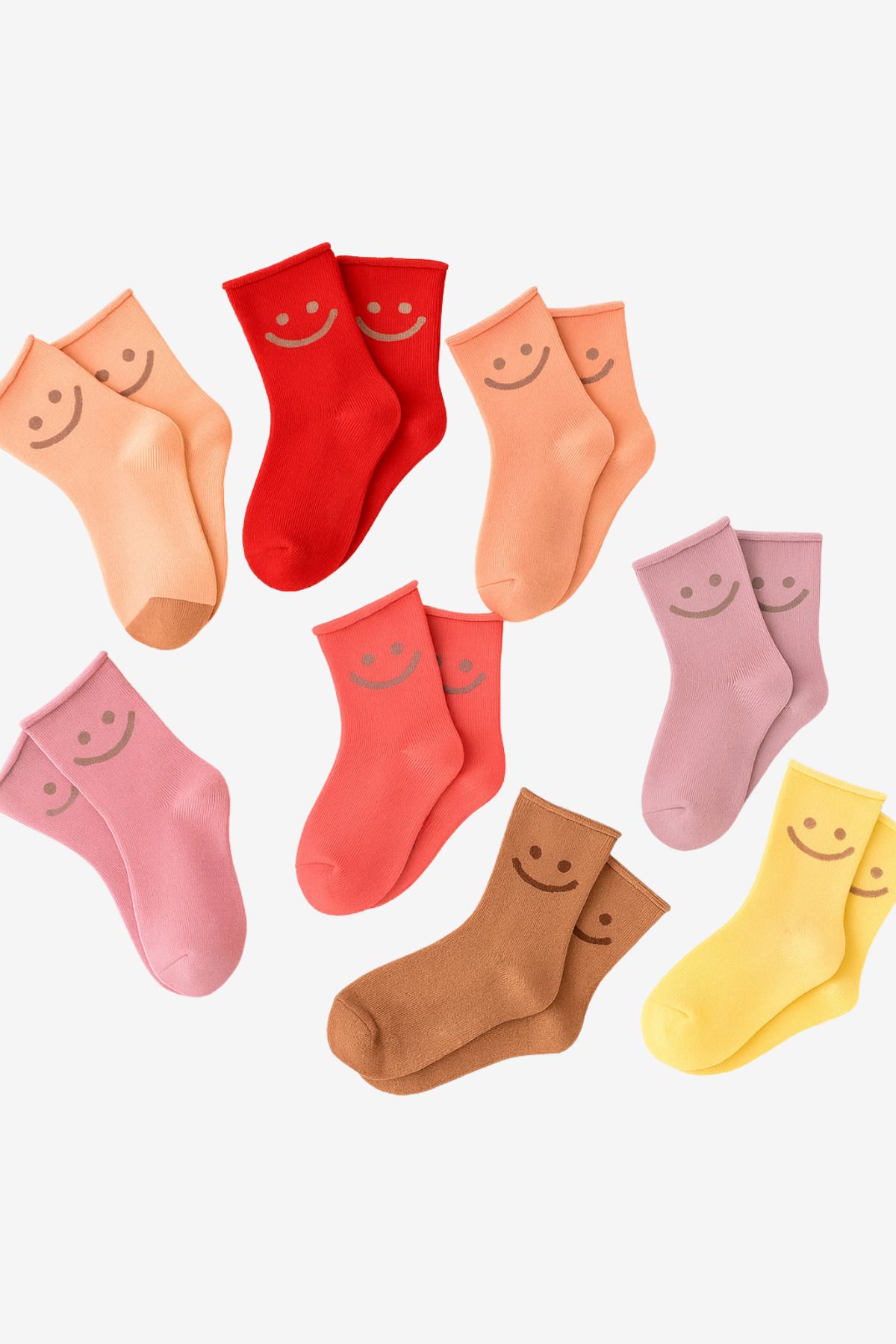 Katia&Bony Copii Smiley Face Model Surpriză Prosop Socket Sosete Multicolore Masculin - 5-8