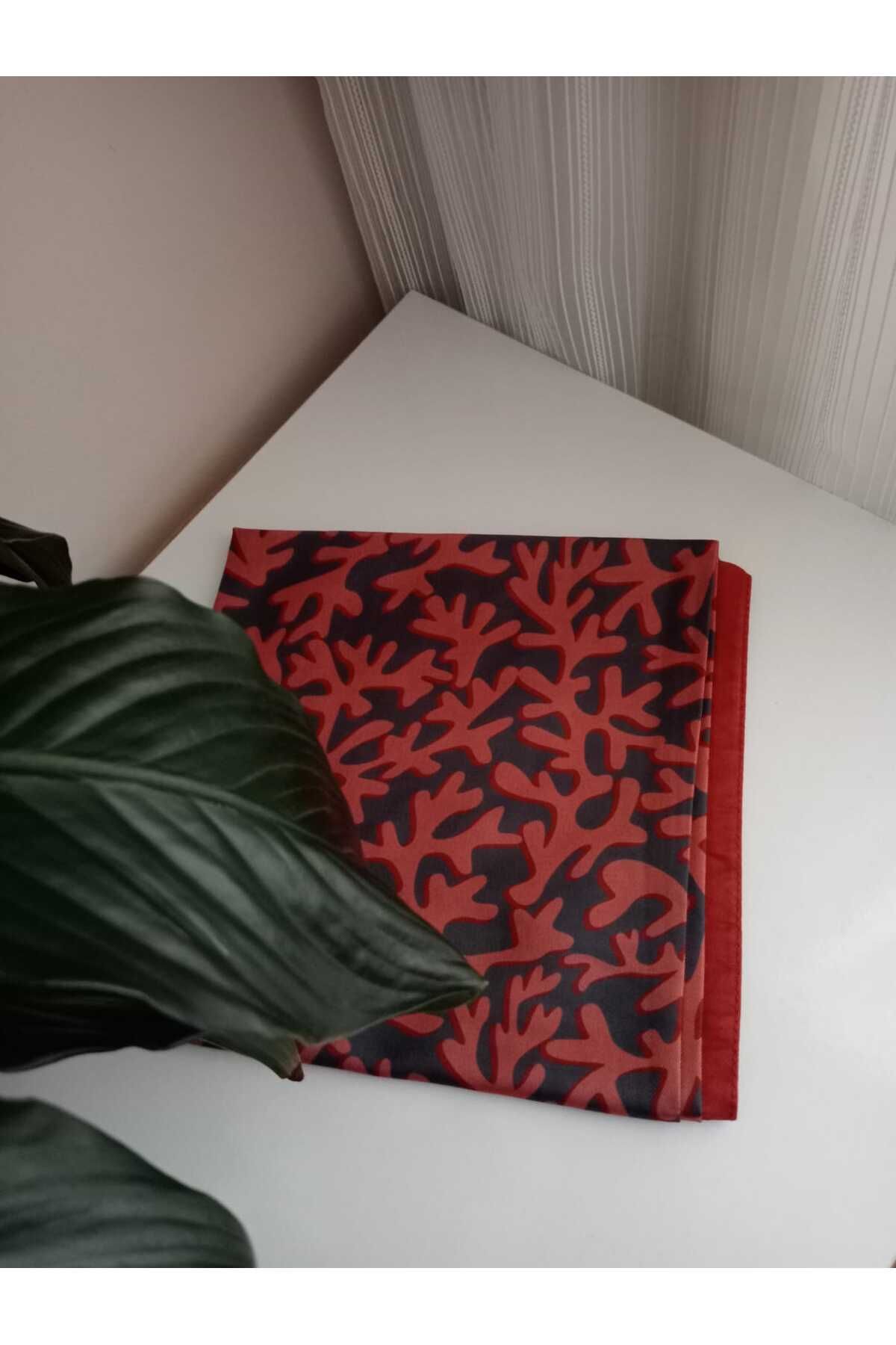 Pnr Wear Mercan Desenli Soft Eşarp 100% Pamuklu
