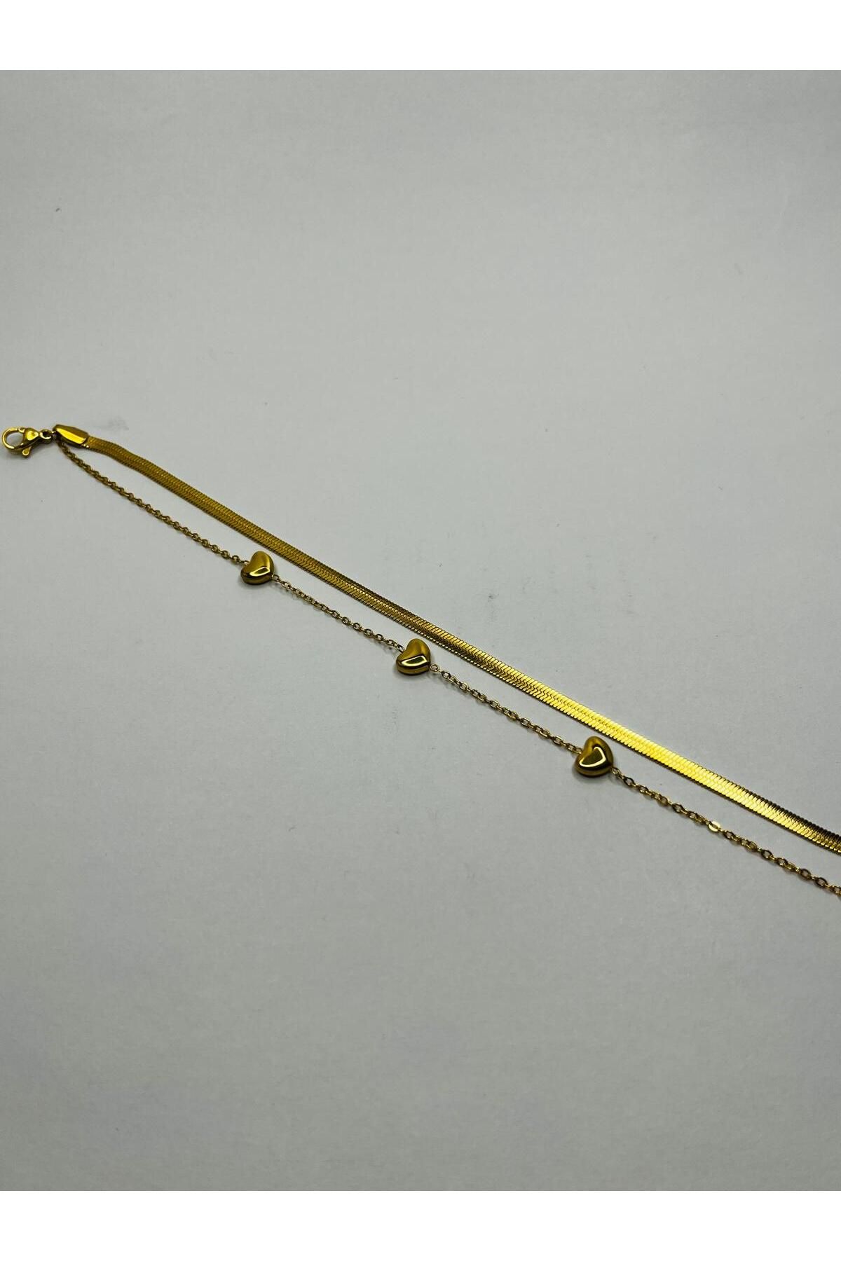 ASİN ACCESSORİES Çoklu Kalp Halhal - Çelik Halhal