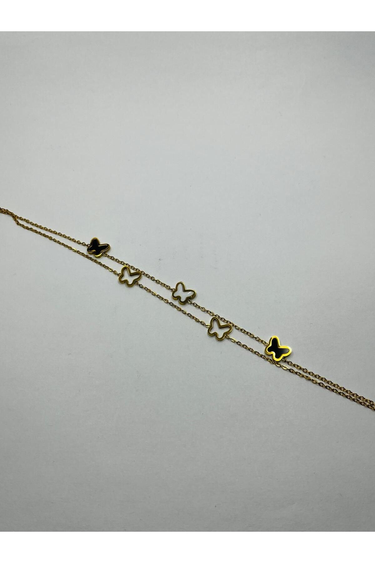 ASİN ACCESSORİES Çoklu Kelebek Halhal - Çelik Halhal