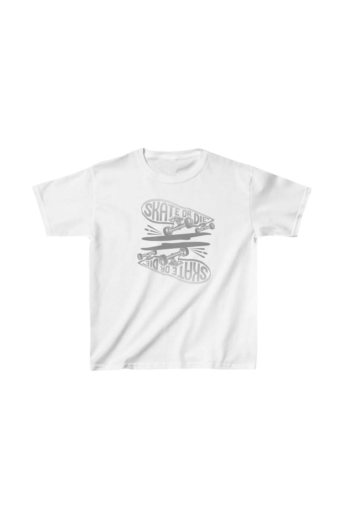 luz&pos Unisex Çocuk Baskılı T-Shirt - Beyaz