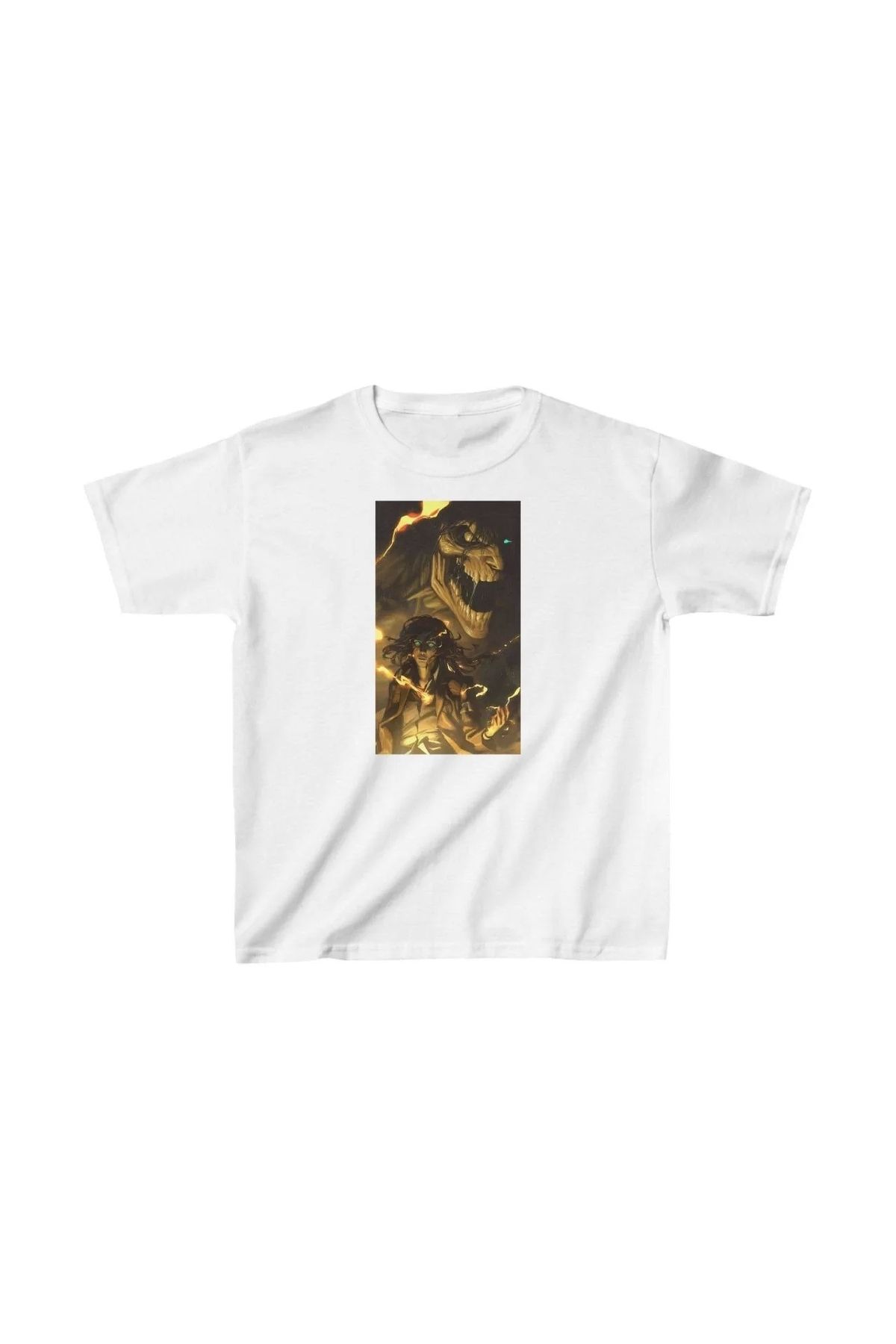 luz&pos Unisex Çocuk Baskılı T-Shirt - Beyaz