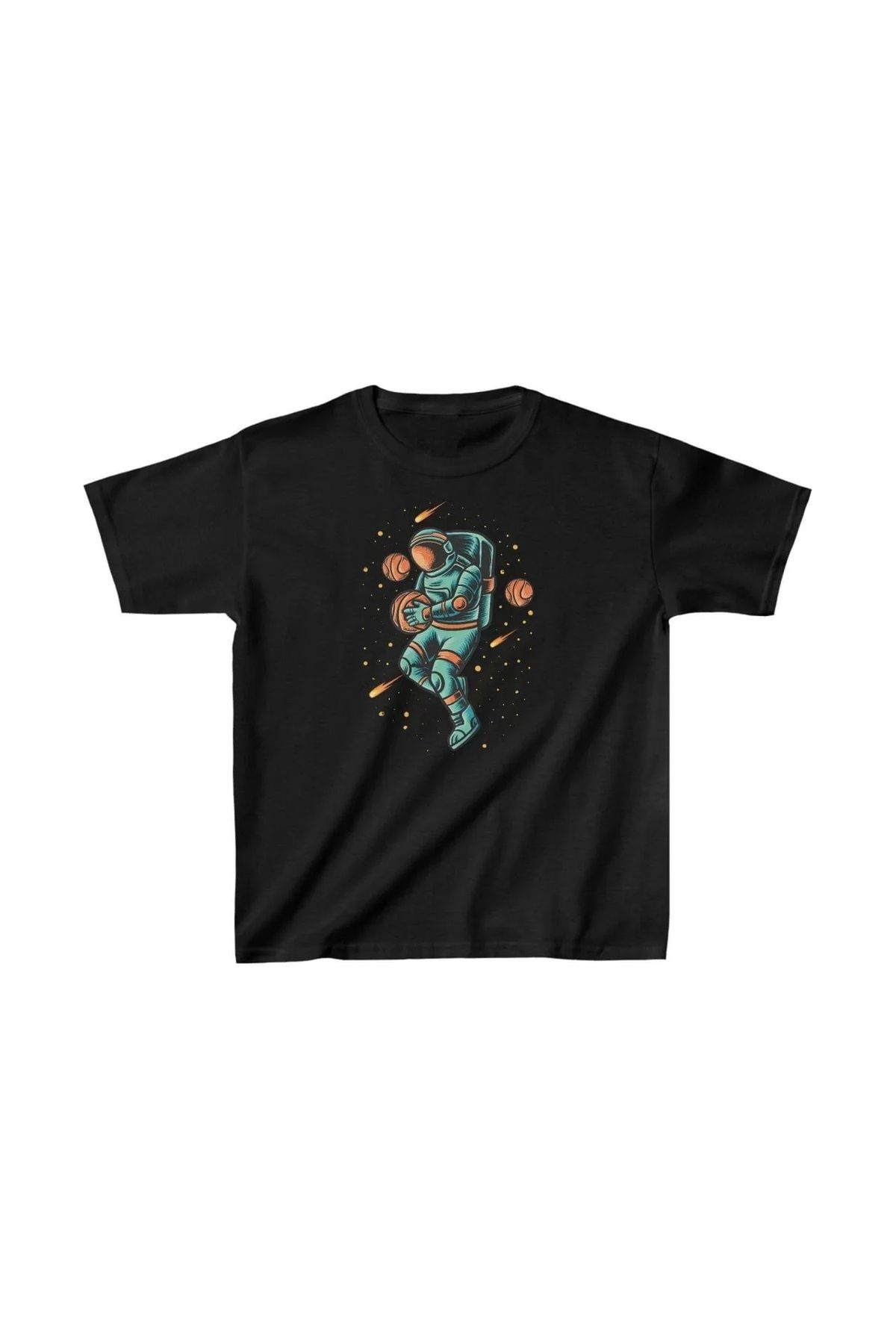 luz&pos Unisex Çocuk Baskılı T-Shirt - Siyah