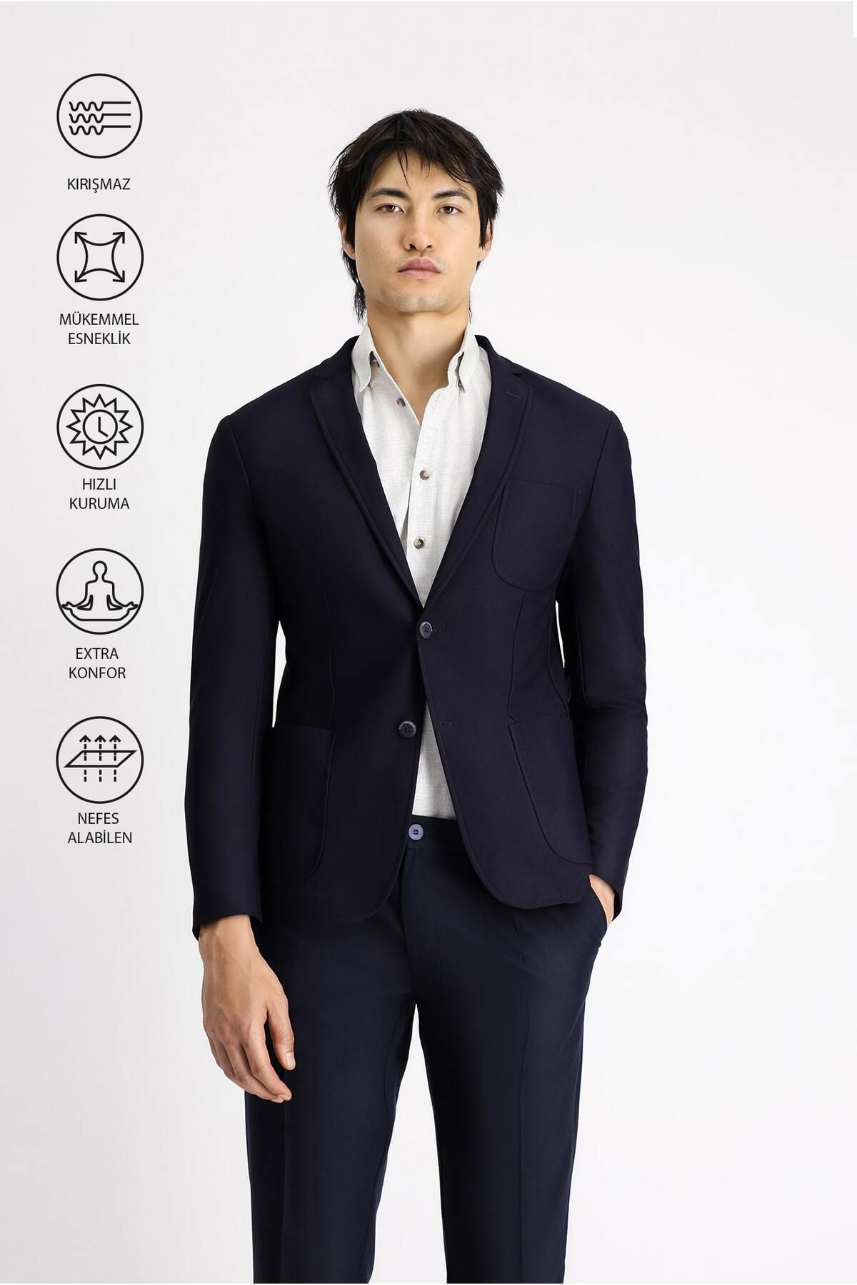 ژاکت ورزشی Techno-Line Super Slim Fit Extra Slim Fit Kiğılı
