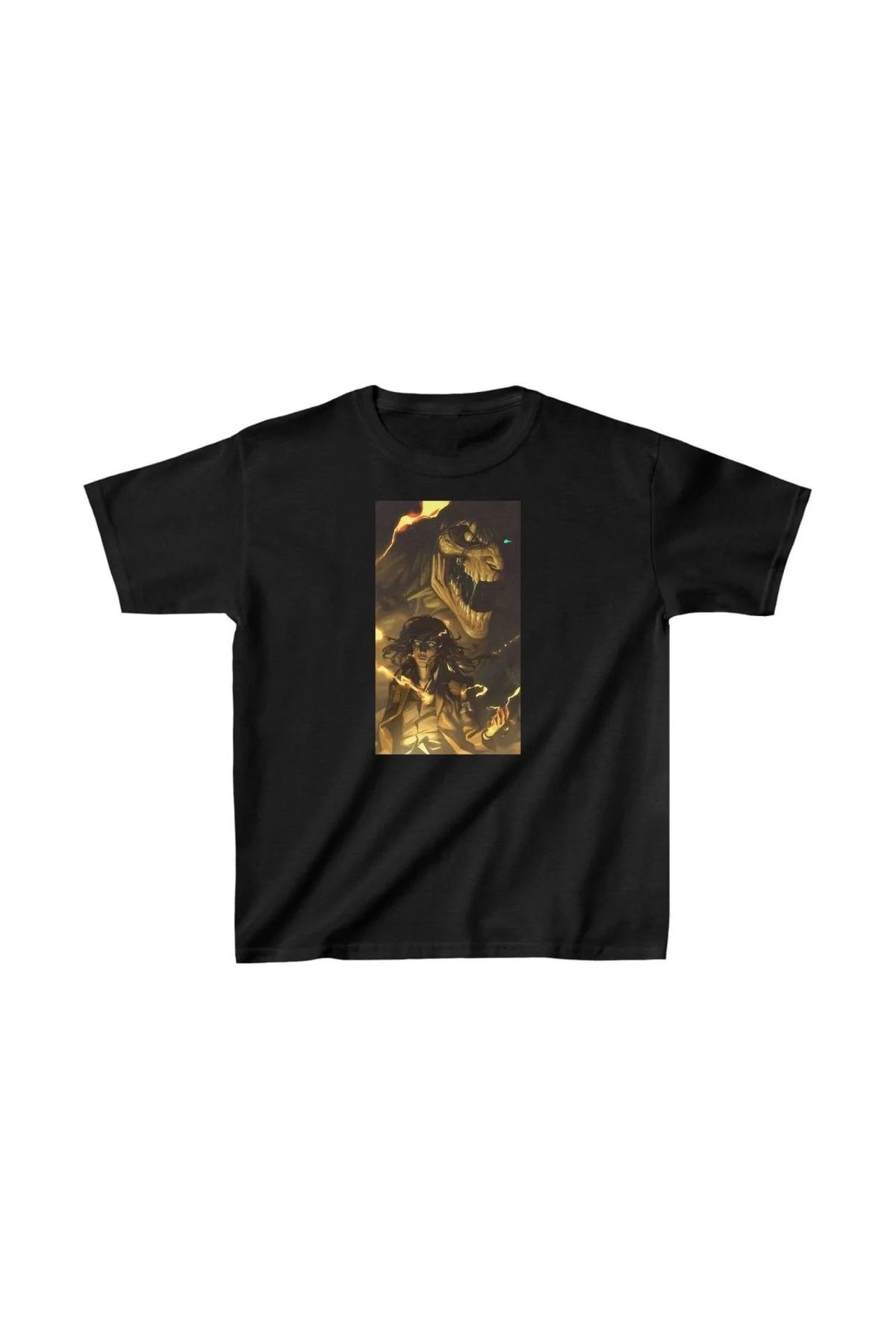 luz&pos Unisex Çocuk Baskılı T-Shirt - Siyah