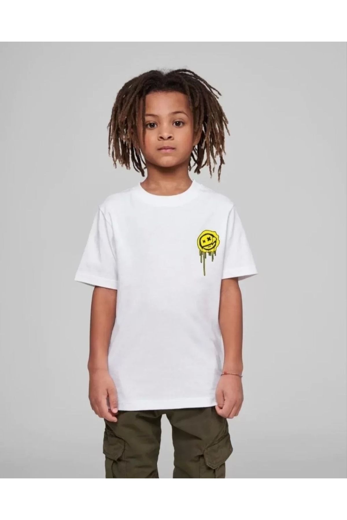 luz&pos Çocuk Unisex Baskılı T-Shirt - Beyaz