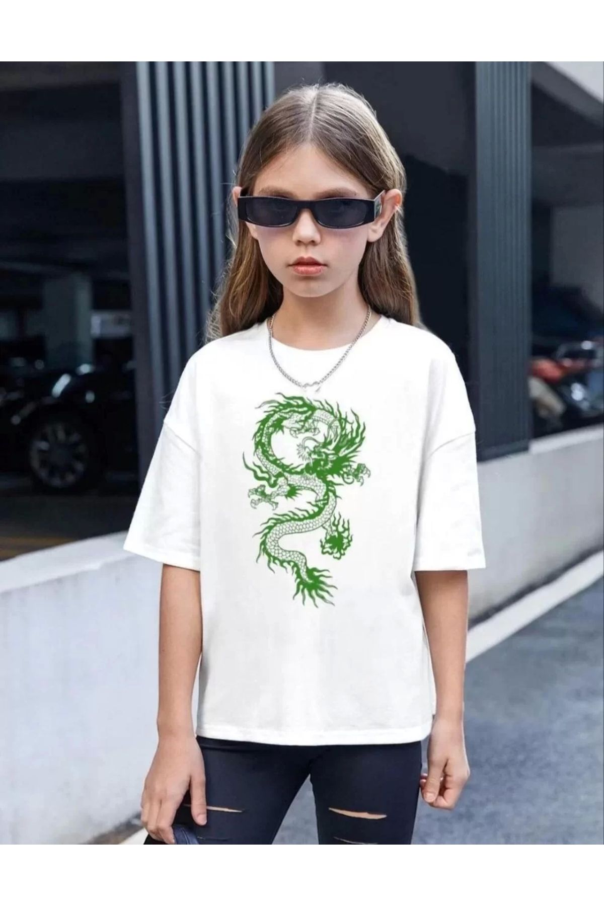 luz&pos Çocuk Unisex Baskılı T-Shirt - Beyaz