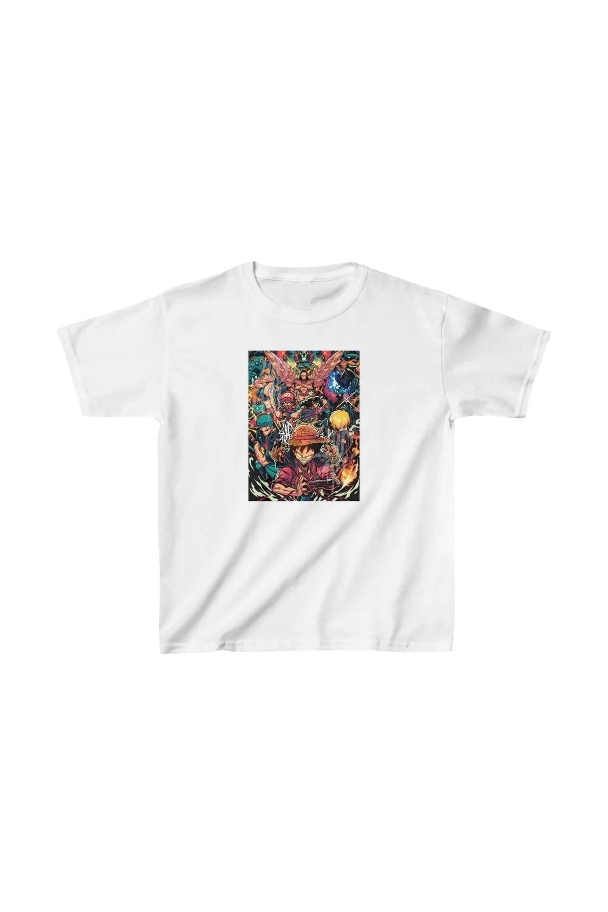 luz&pos Unisex Çocuk Baskılı T-Shirt - Beyaz