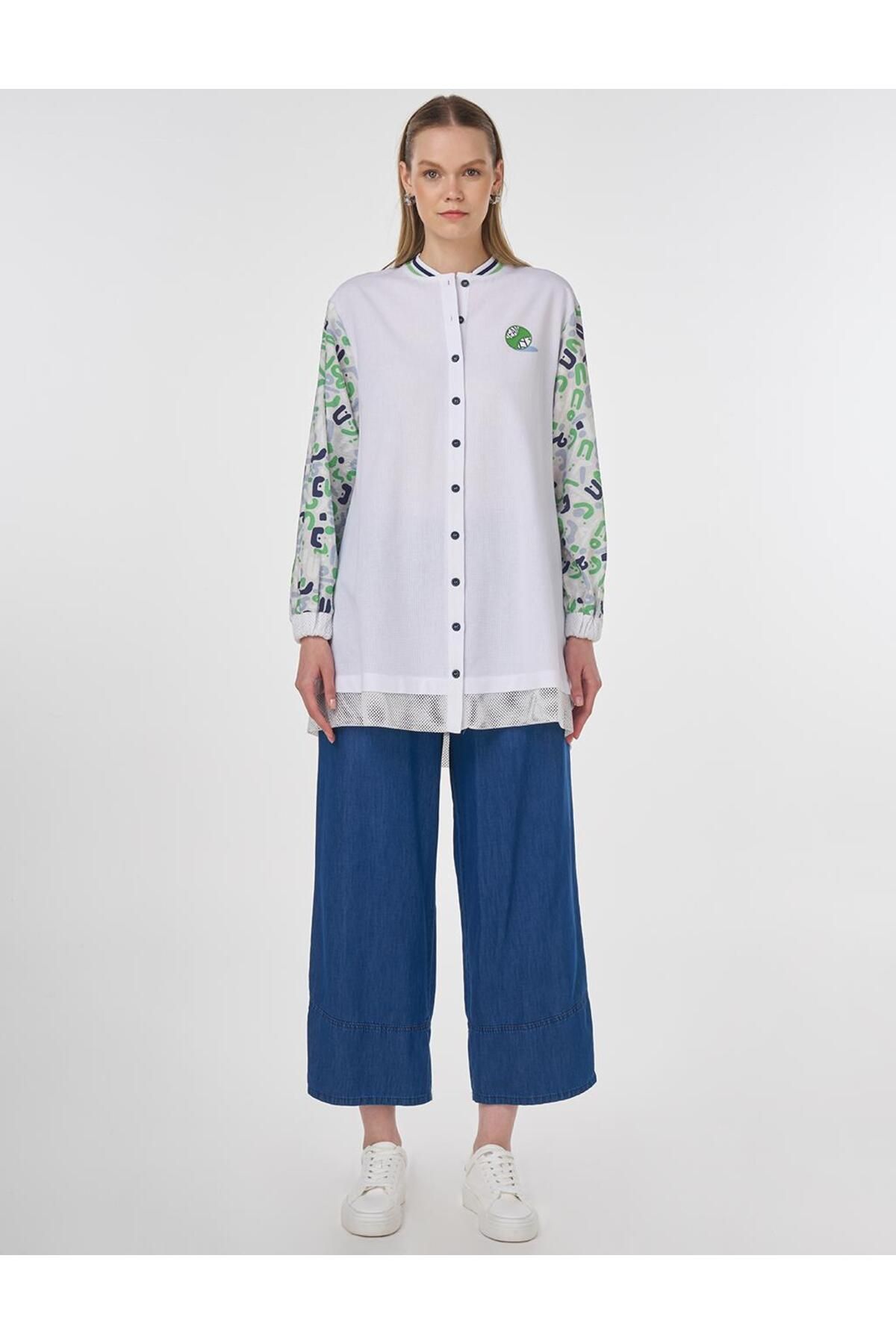 KYR-Printed Linen Cotton Tunic Optical White 7