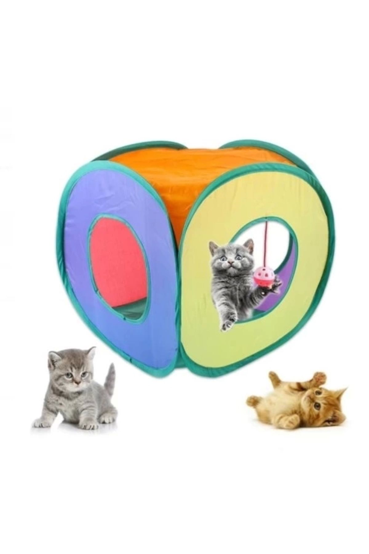 PRATİKOBA Oyuncak Toplu Kedi Oyun Tüneli