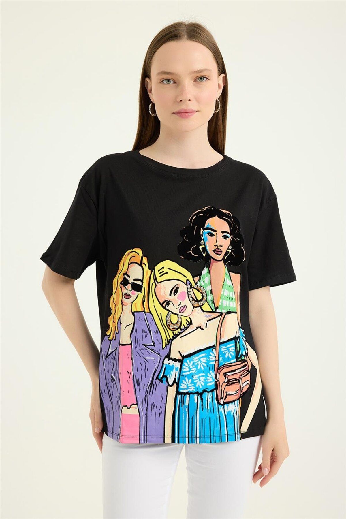 HomeStore Kız Baskılı Tshirt