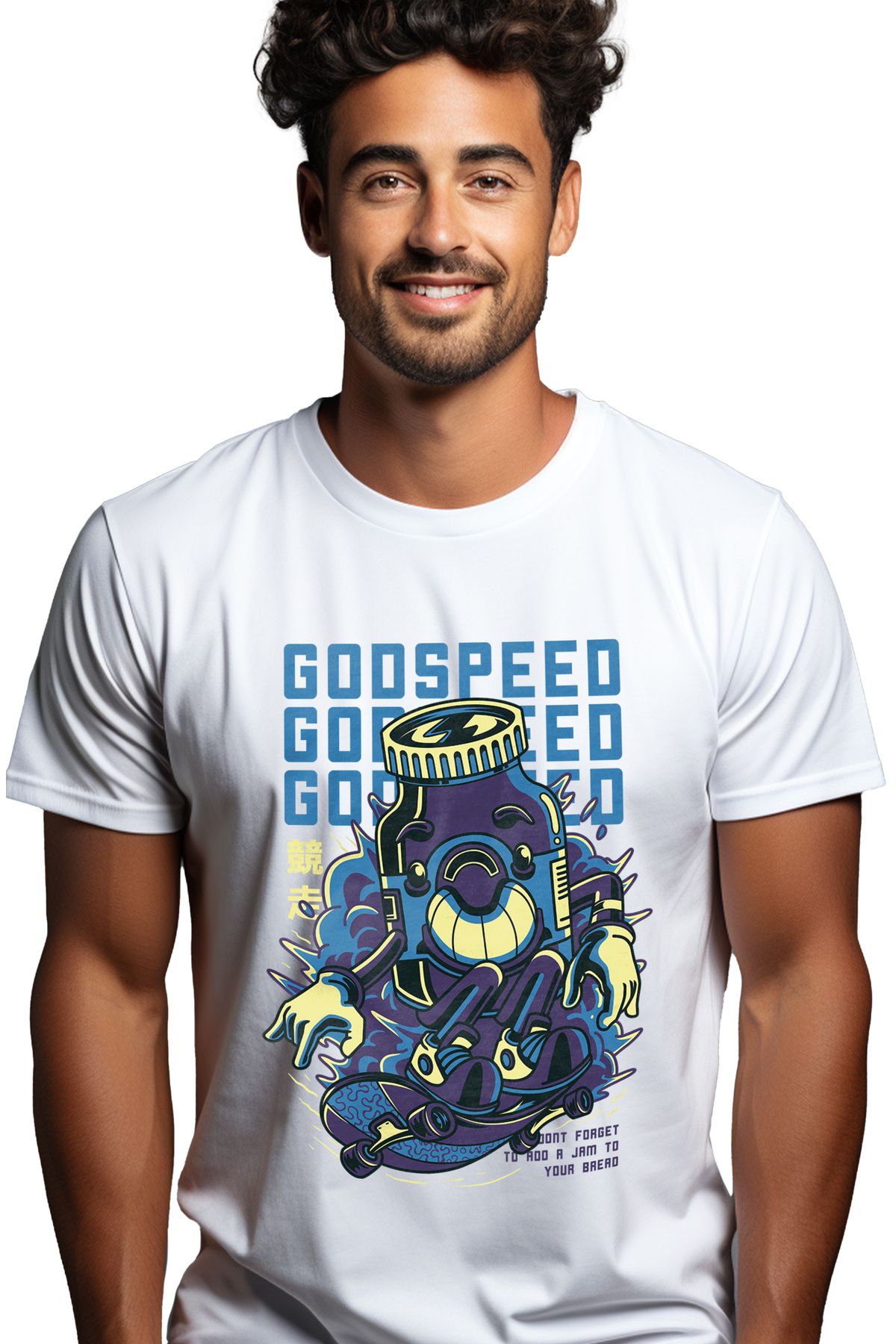 StoryGift Romania Tricou Bărbătesc Cu Băutură Energizantă Pentru Skateboarding, Text Albastru Go Stg Masculin - M