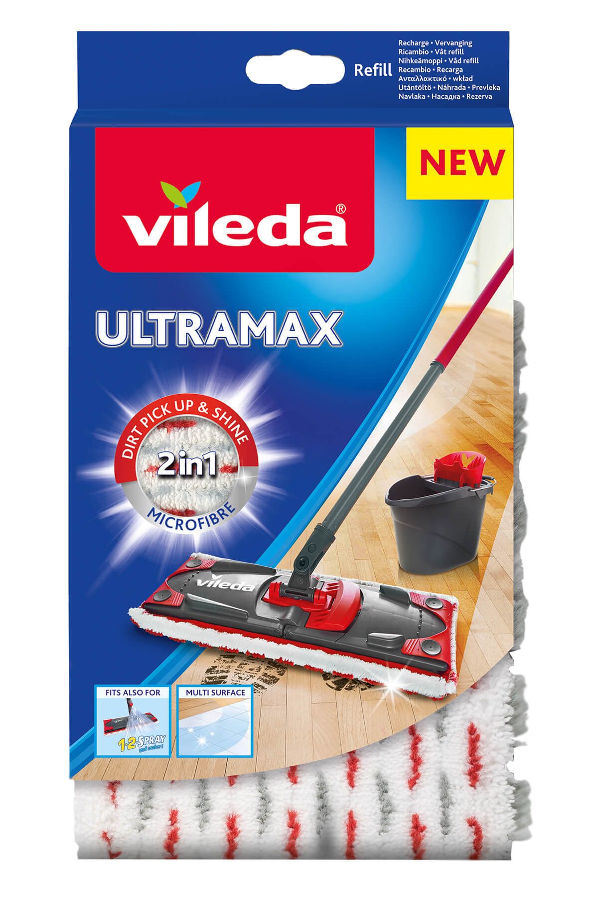 Vileda Mop De Rezervă Din Microfibră Dreptunghiulară Ultramax - One Size