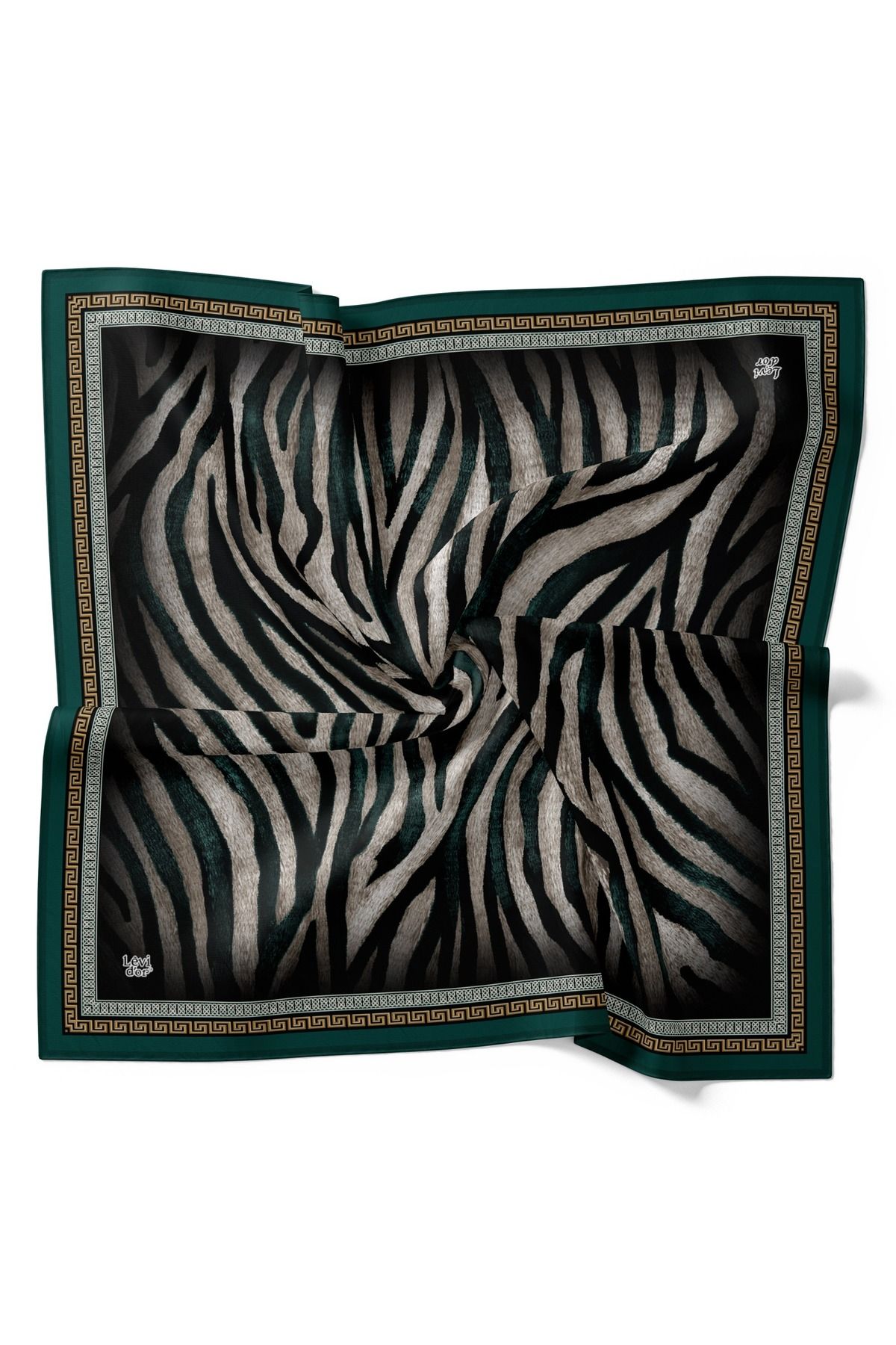 Levidor-Zebra Pattern Sparkling Crystal Scarf 1