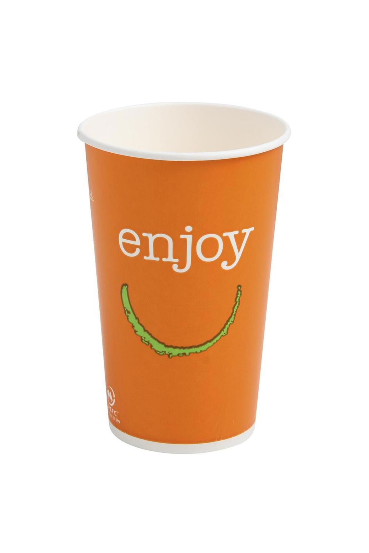 Huhtamaki Enjoy Karton Bardak Soğuk İçecek 16 oz 400 ml 50 Adet