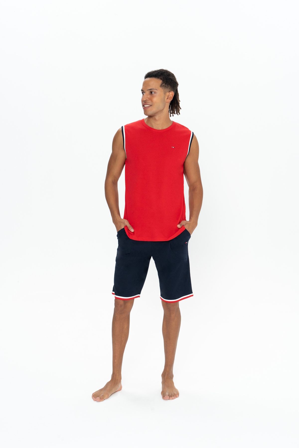 U.S. Polo Assn. U.S. Polo Assn. Erkek Askılı Kol %100 Pamuk Pijama Takımı - TLAYE18M87O2Q
