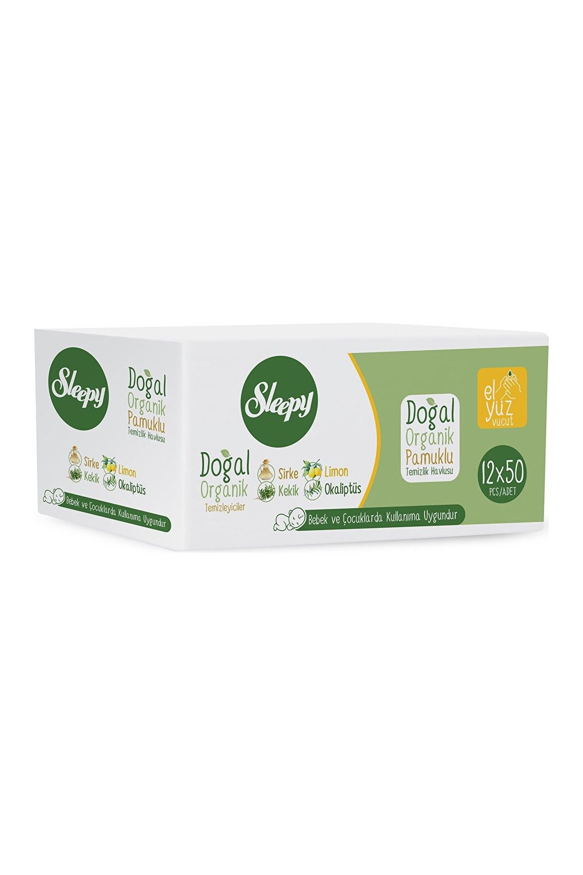 Sleepy Doğal&organik Temizlik Havlusu 12X50