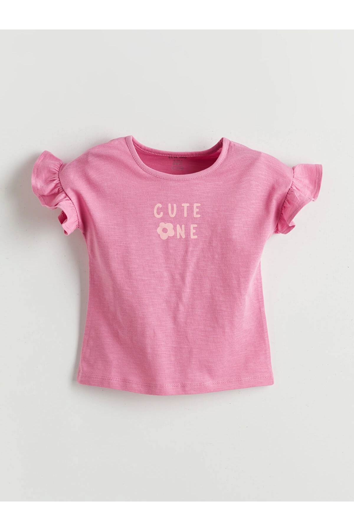 LC Waikiki LCW baby Pembe Bisiklet Yaka Kız Bebek Şortlu Pijama Takımı fotoğrafı 2 (önizleme)