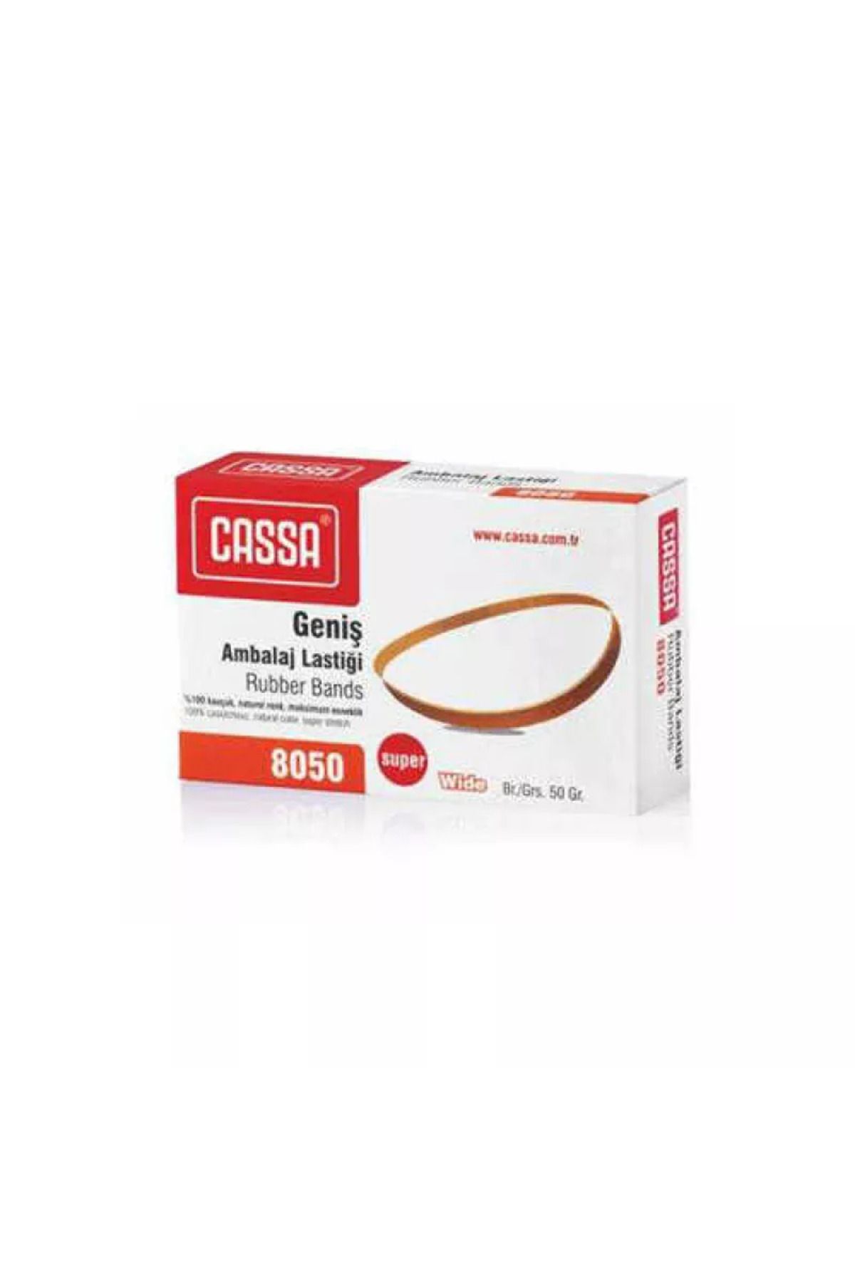 Cassa Ambalaj Lastiği Yüzde 100 Kauçuk 50 Gram Geniş 8050