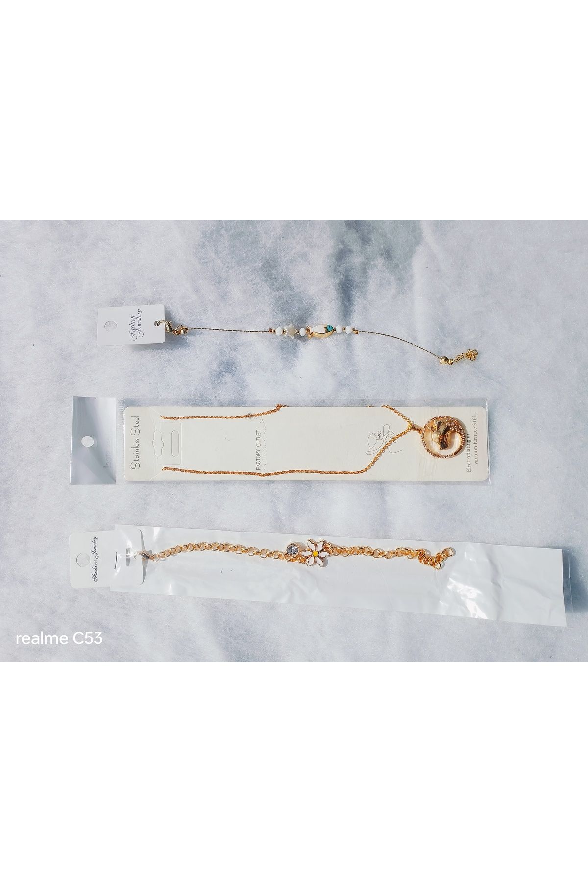 Güncü home Kedi figürlü çelik kolye ve bileklik set