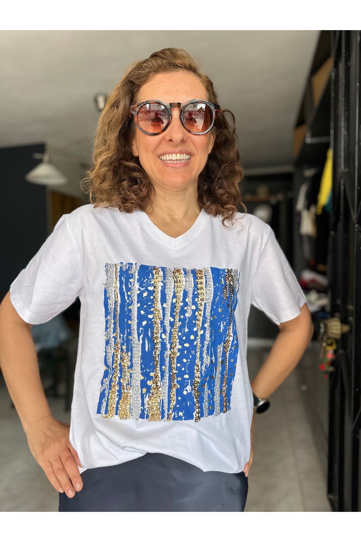 SKYstyles Büyük beden beyaz tshirt